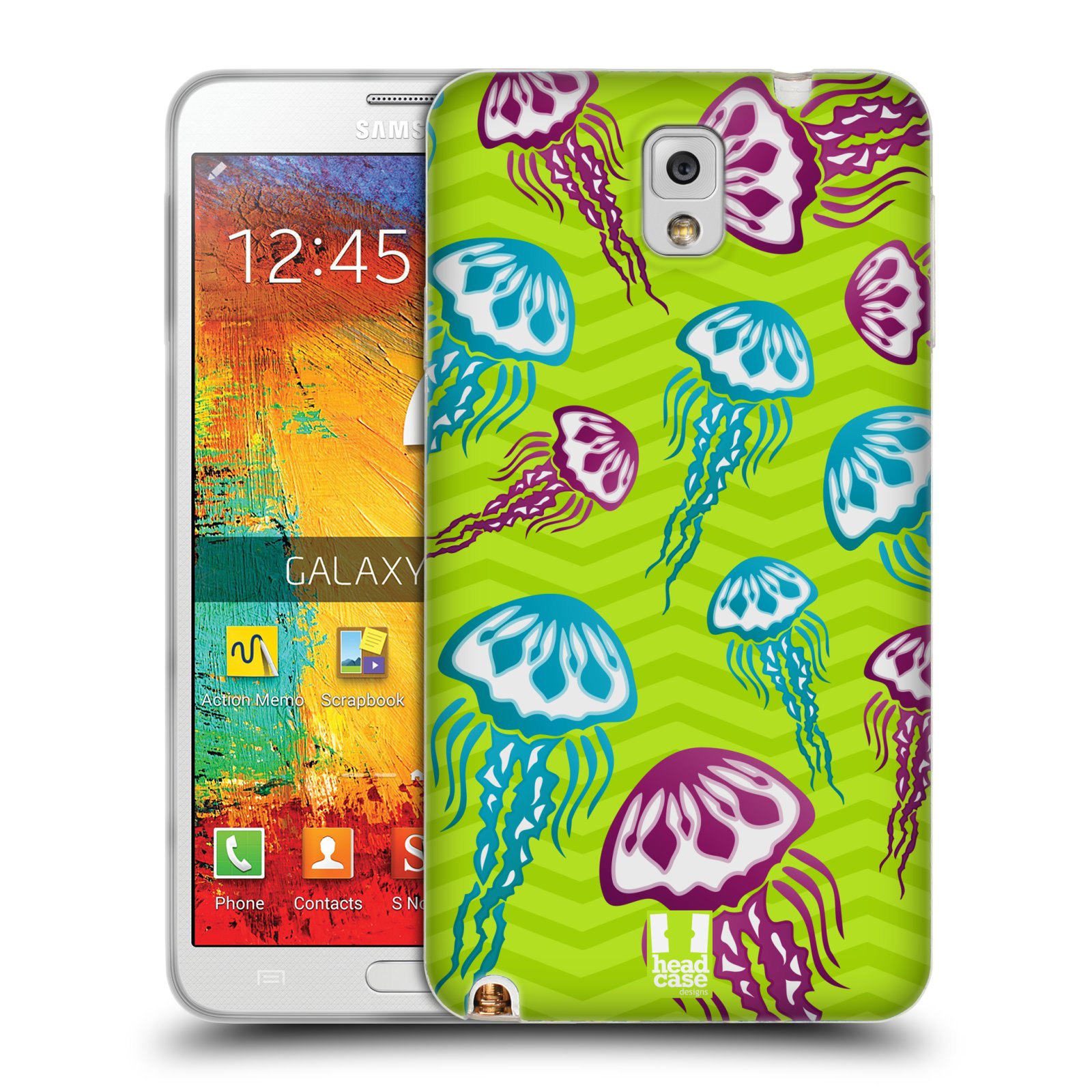 HEAD CASE silikonový obal na mobil Samsung Galaxy Note 3 (N9005) vzor mořský živočich medůza