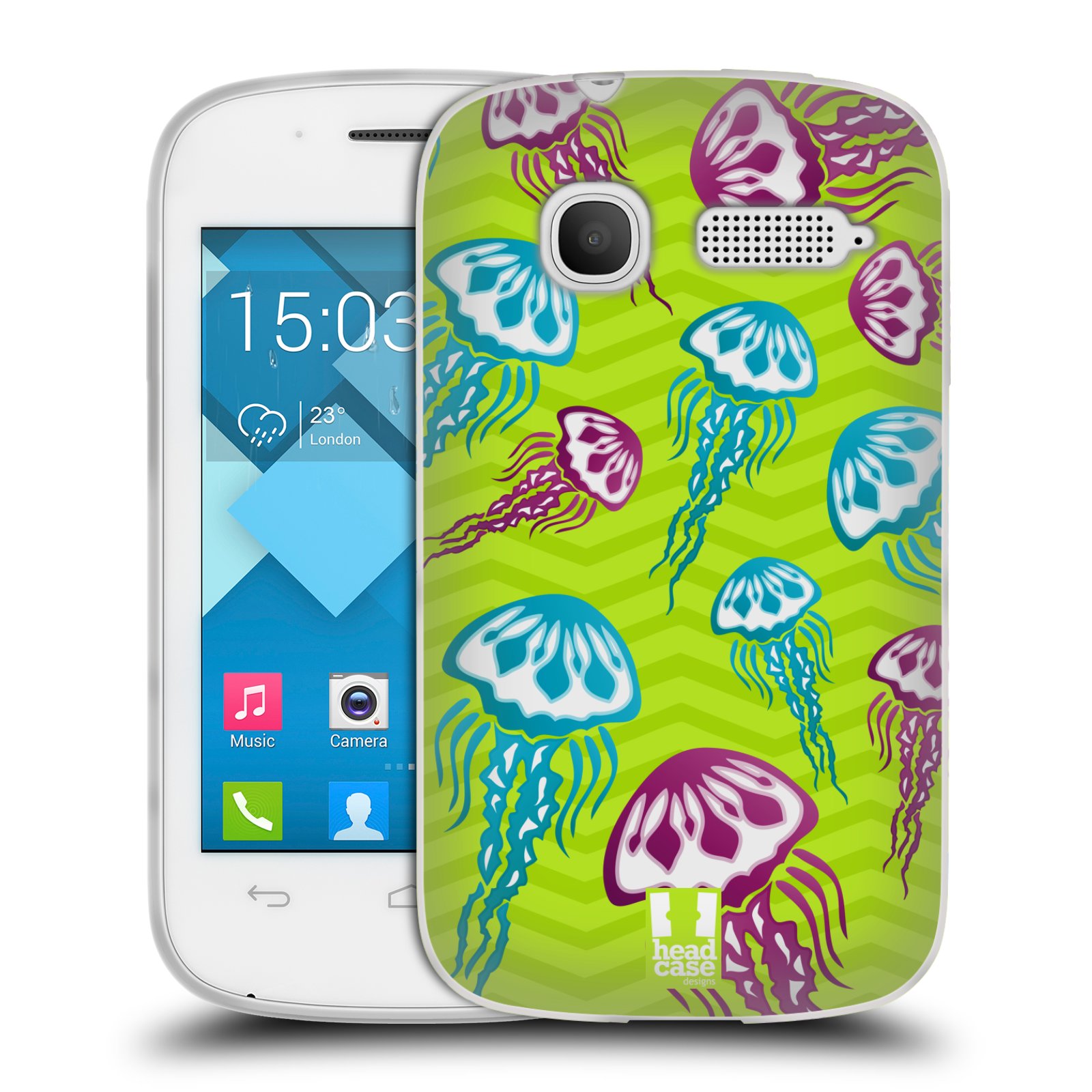 HEAD CASE silikonový obal na mobil Alcatel POP C1 OT-4015D vzor mořský živočich medůza