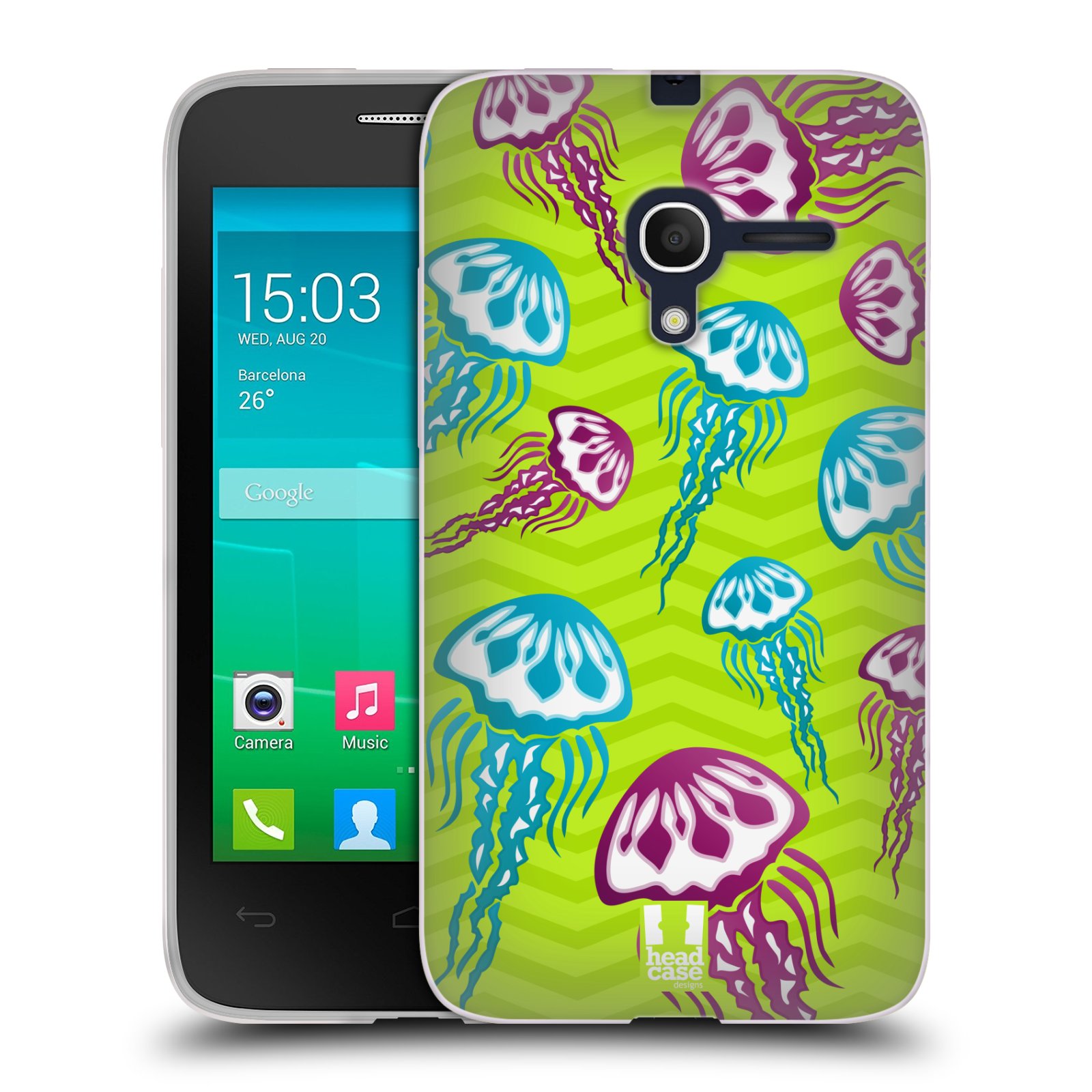 HEAD CASE silikonový obal na mobil Alcatel POP D3 OT-4035D vzor mořský živočich medůza