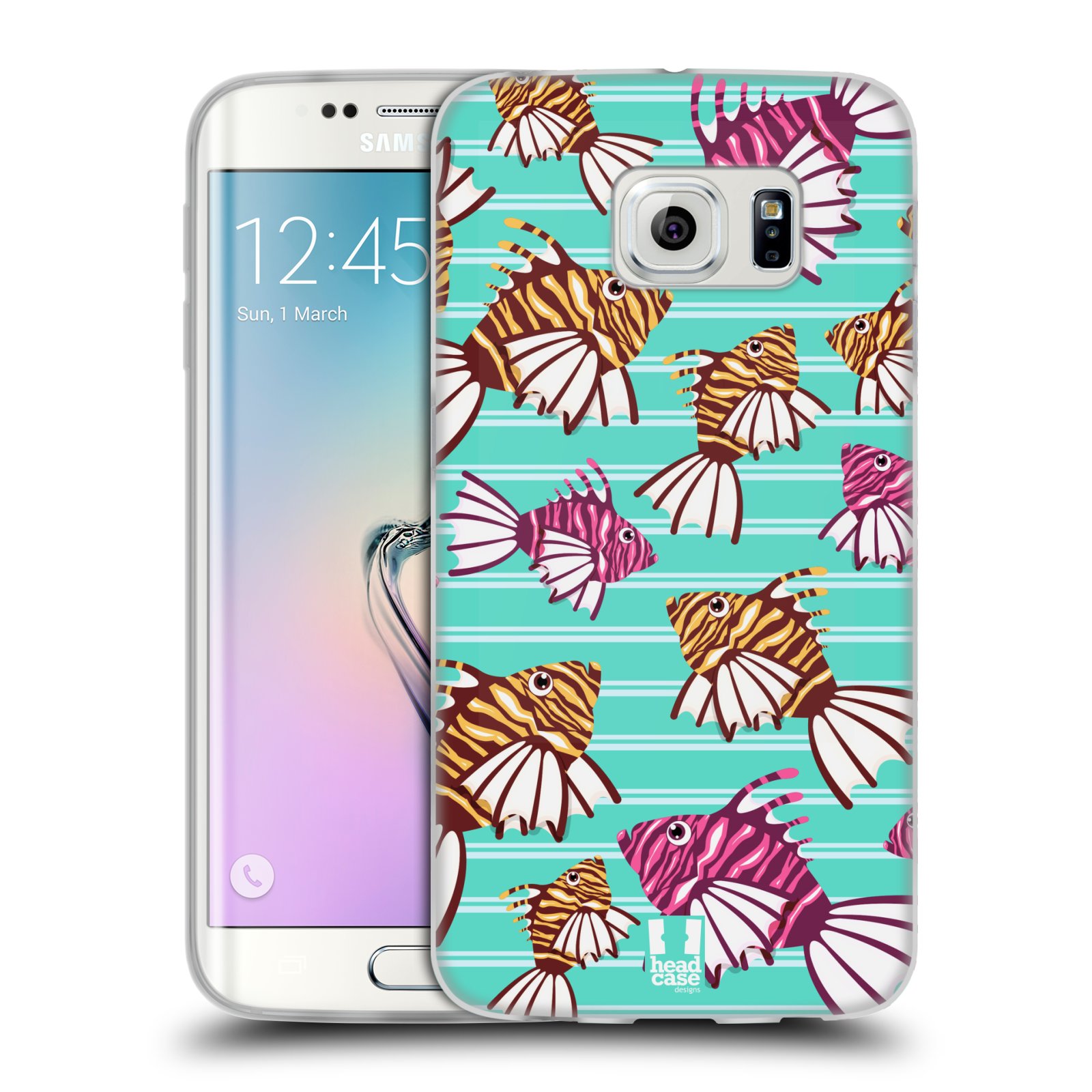HEAD CASE silikonový obal na mobil Samsung Galaxy S6 EDGE vzor mořský živočich ryba