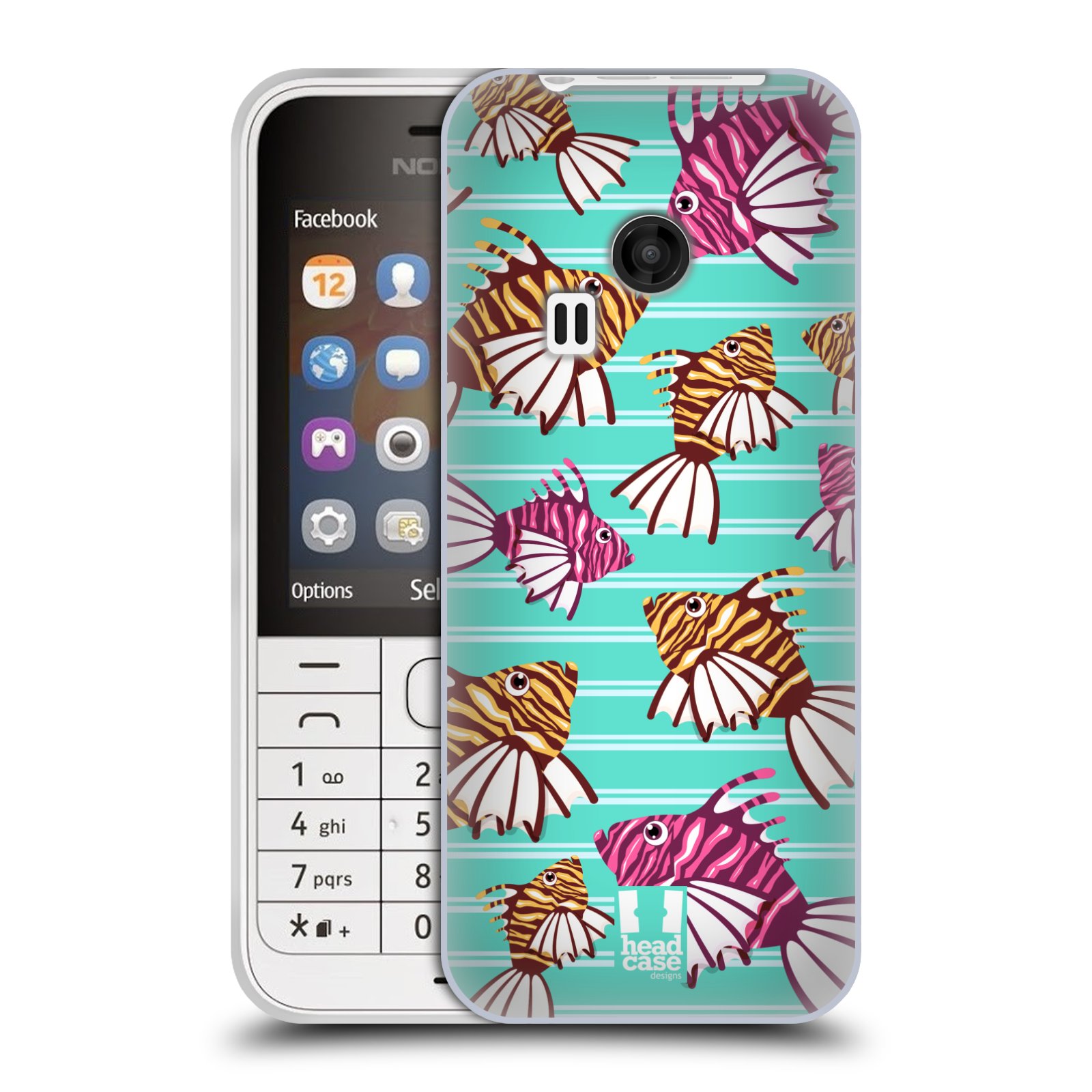 HEAD CASE silikonový obal na mobil NOKIA 220 / NOKIA 220 DUAL SIM vzor mořský živočich ryba