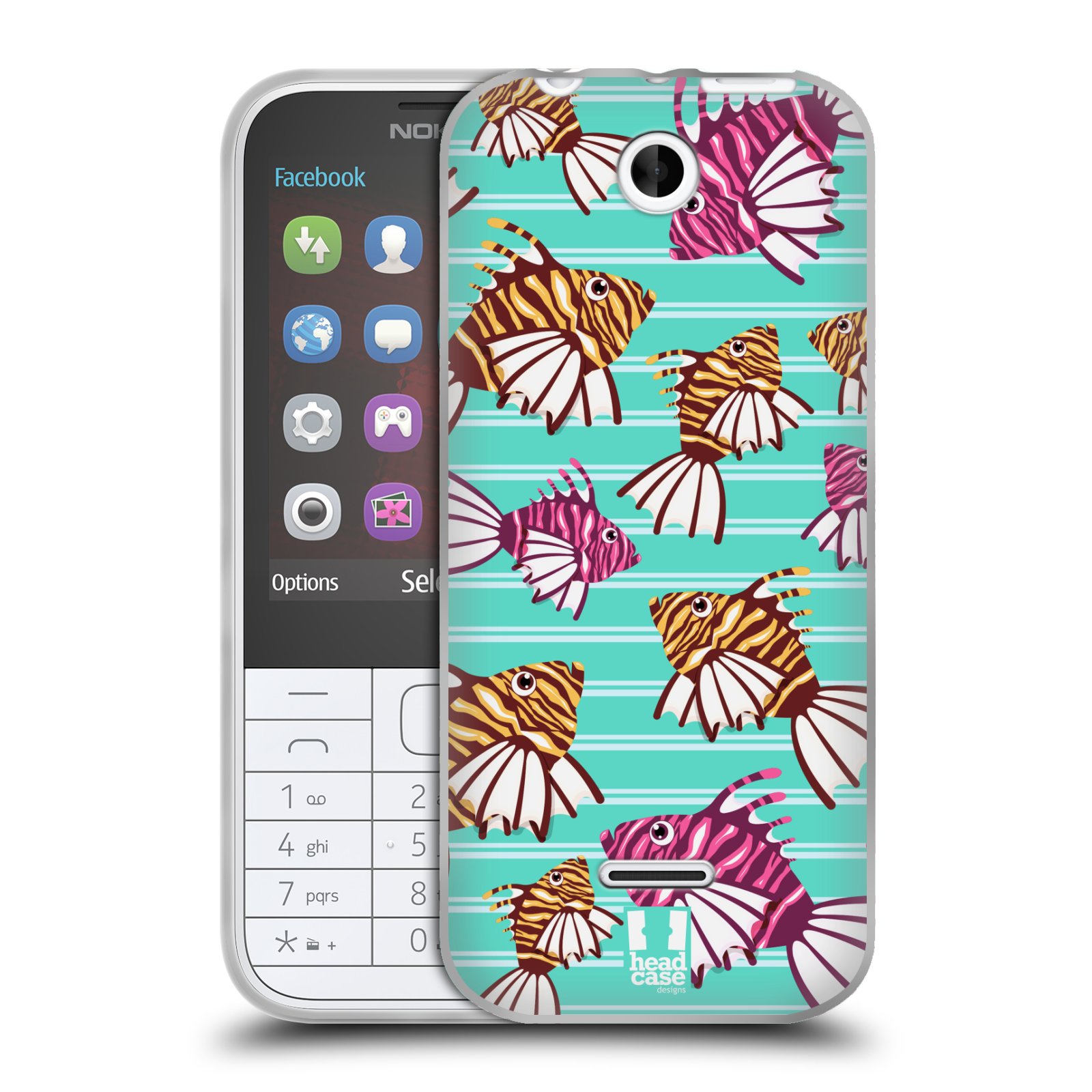 HEAD CASE silikonový obal na mobil NOKIA 225 / NOKIA 225 DUAL SIM vzor mořský živočich ryba