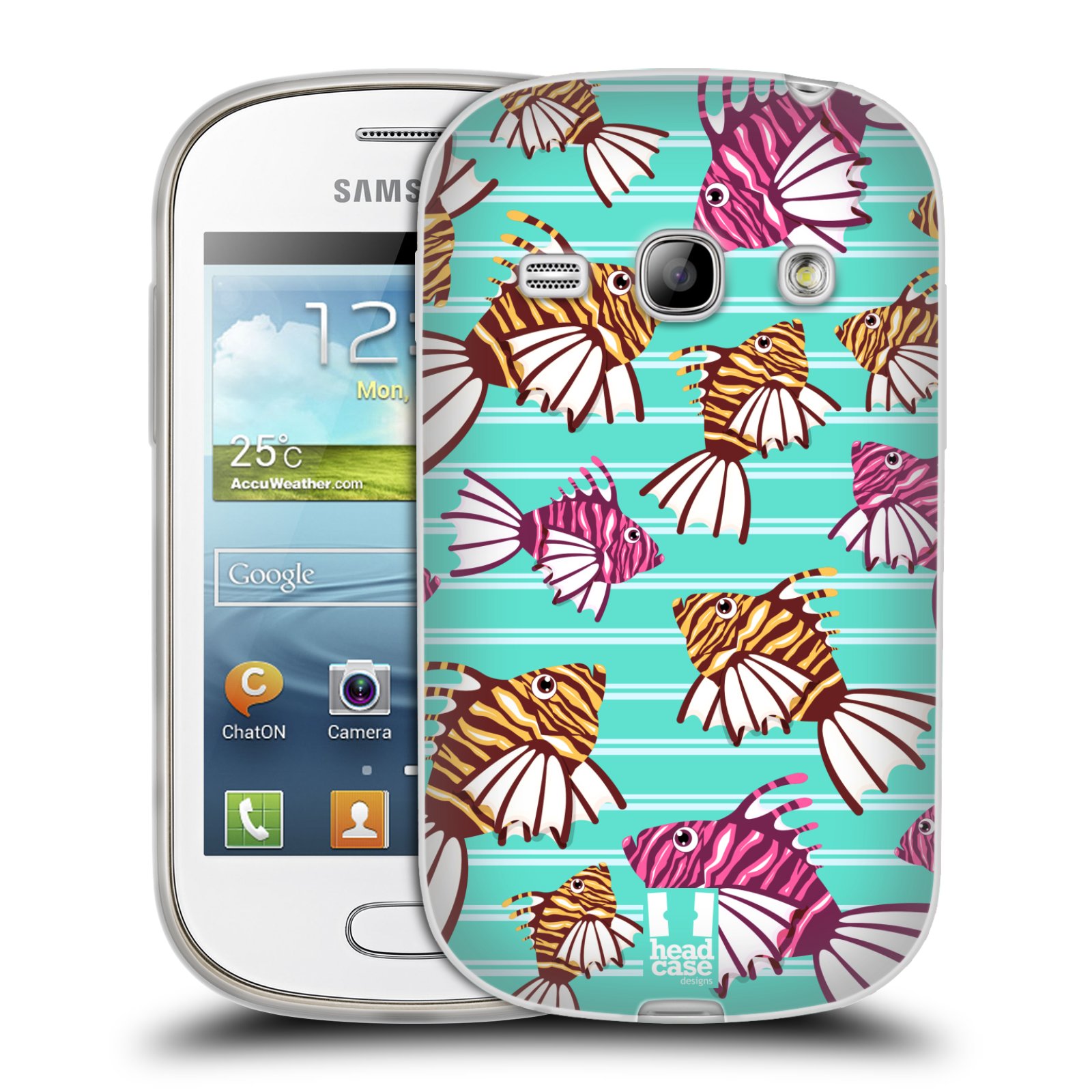 HEAD CASE silikonový obal na mobil Samsung Galaxy FAME vzor mořský živočich ryba