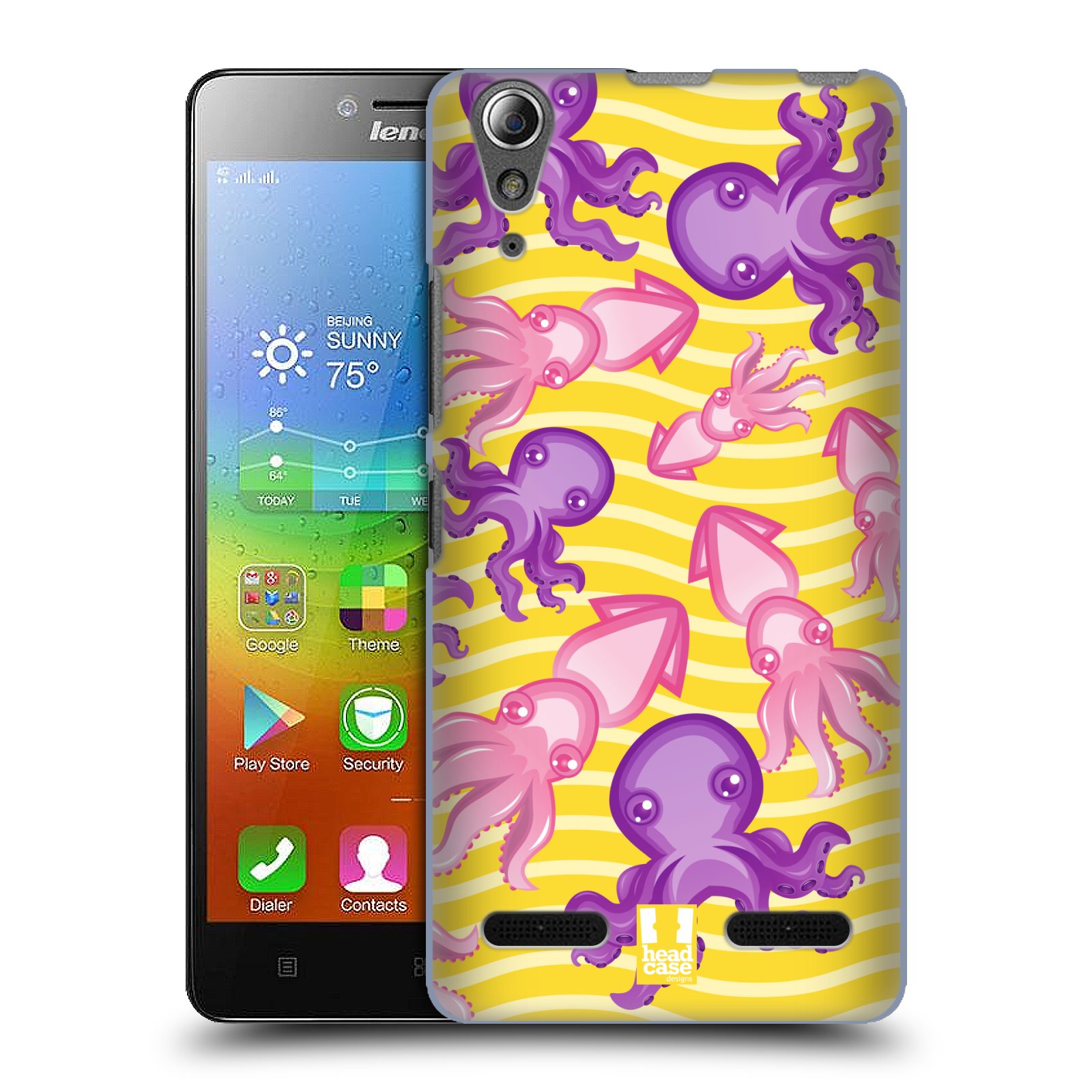 HEAD CASE pevný plastový obal na mobil LENOVO A6000 / A6000 PLUS vzor mořský živočich chobotnice