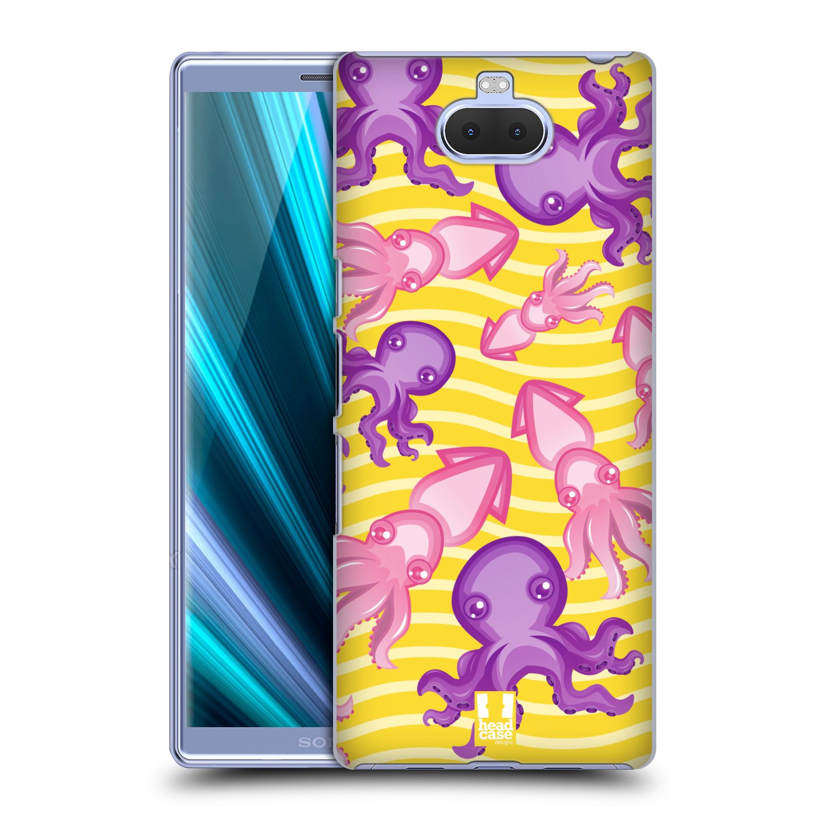 Pouzdro na mobil Sony Xperia 10 - Head Case - vzor mořský živočich chobotnice
