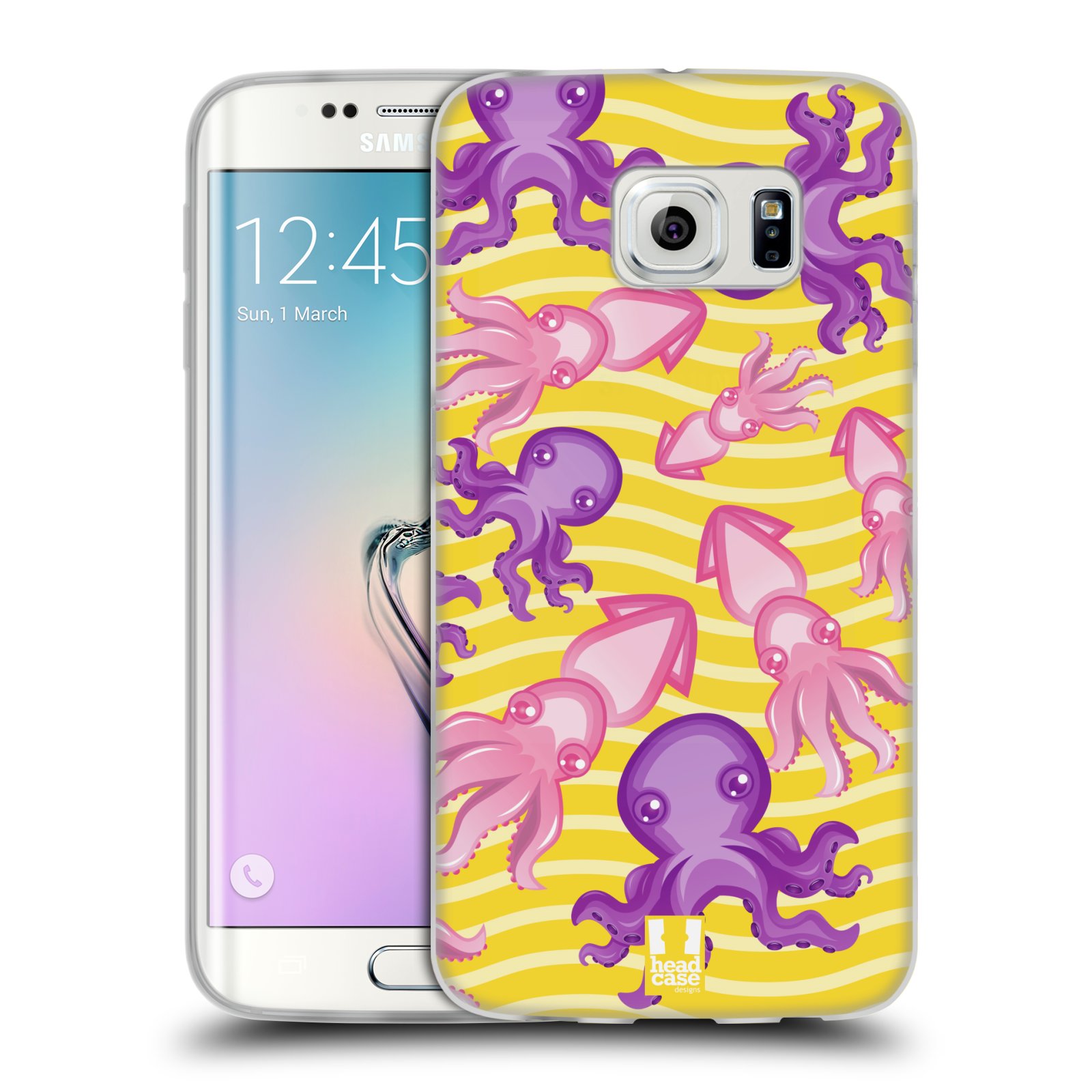 HEAD CASE silikonový obal na mobil Samsung Galaxy S6 EDGE vzor mořský živočich chobotnice