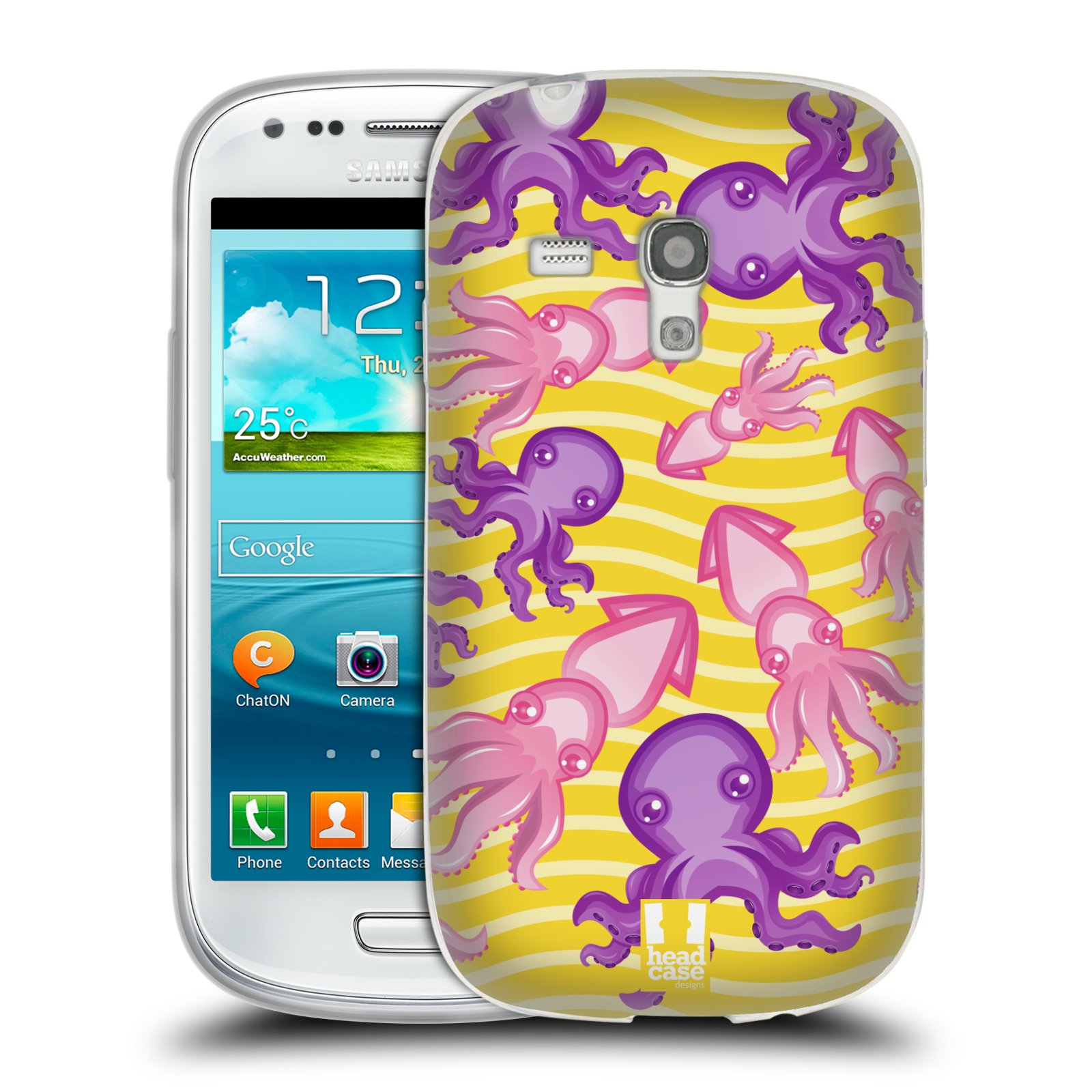 HEAD CASE silikonový obal na mobil Samsung Galaxy S3 MINI i8190 vzor mořský živočich chobotnice