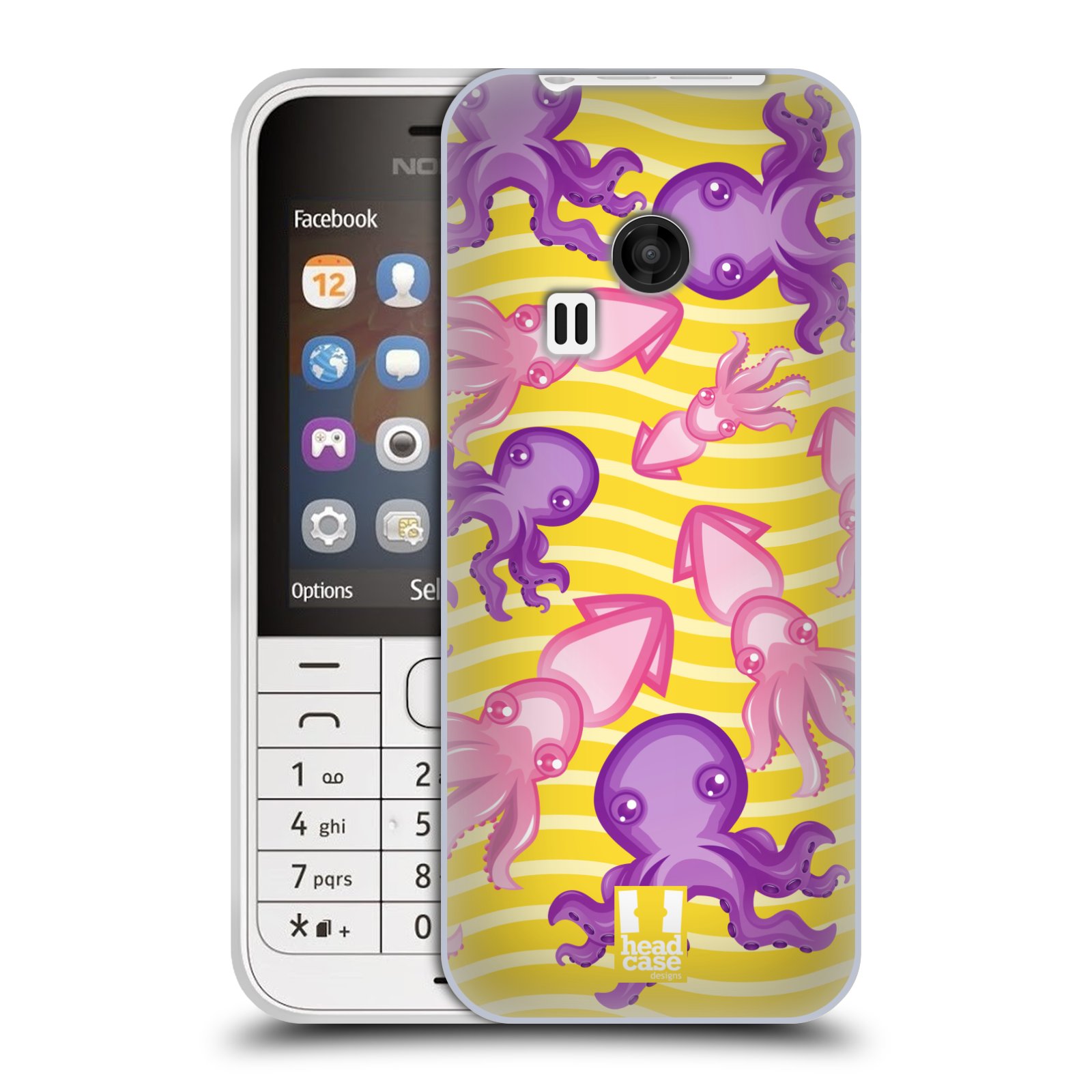 HEAD CASE silikonový obal na mobil NOKIA 220 / NOKIA 220 DUAL SIM vzor mořský živočich chobotnice