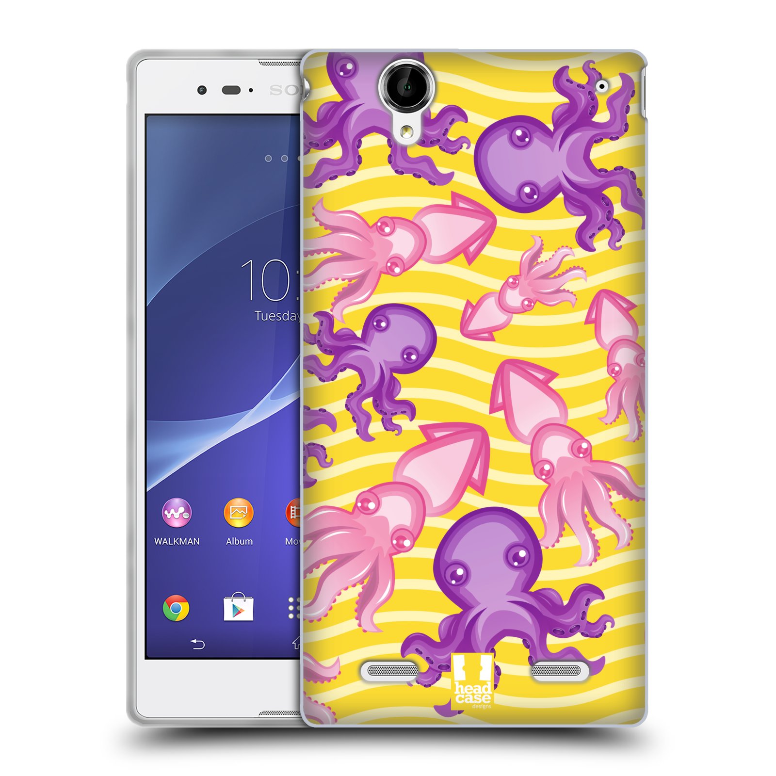 HEAD CASE silikonový obal na mobil Sony Xperia T2 Ultra/T2 Ultra DUAL SIM vzor mořský živočich chobotnice