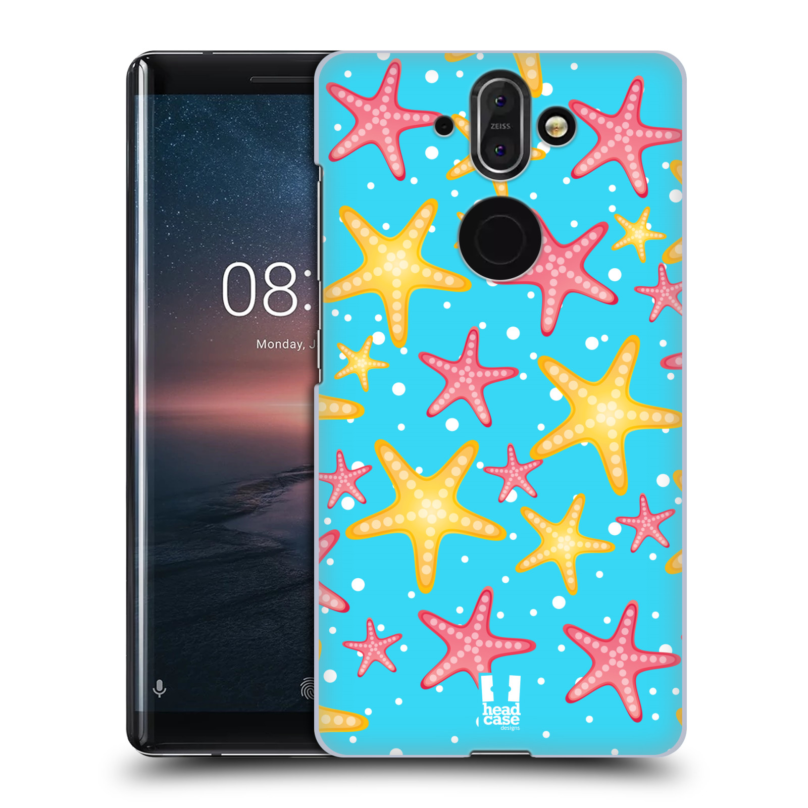 Zadní obal pro mobil Nokia 8 Sirocco - HEAD CASE - kreslený mořský vzor hvězda