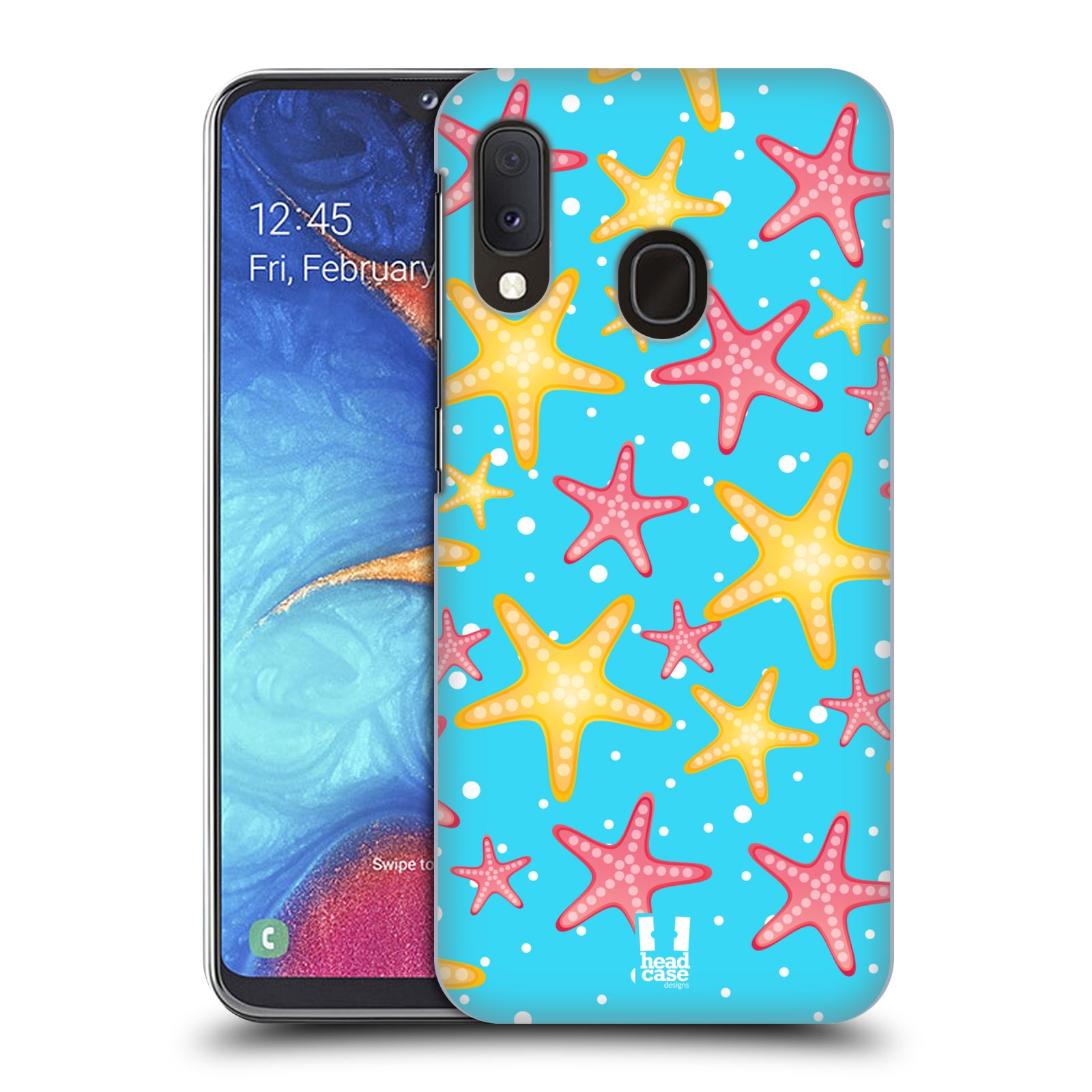Zadní obal pro mobil Samsung Galaxy A20E - HEAD CASE - kreslený mořský vzor hvězda