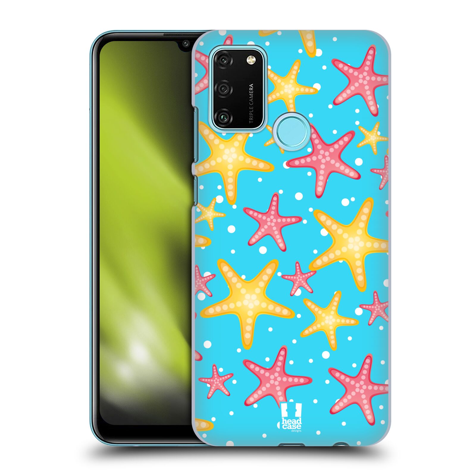 Zadní obal pro mobil Honor 9A - HEAD CASE - kreslený mořský vzor hvězda