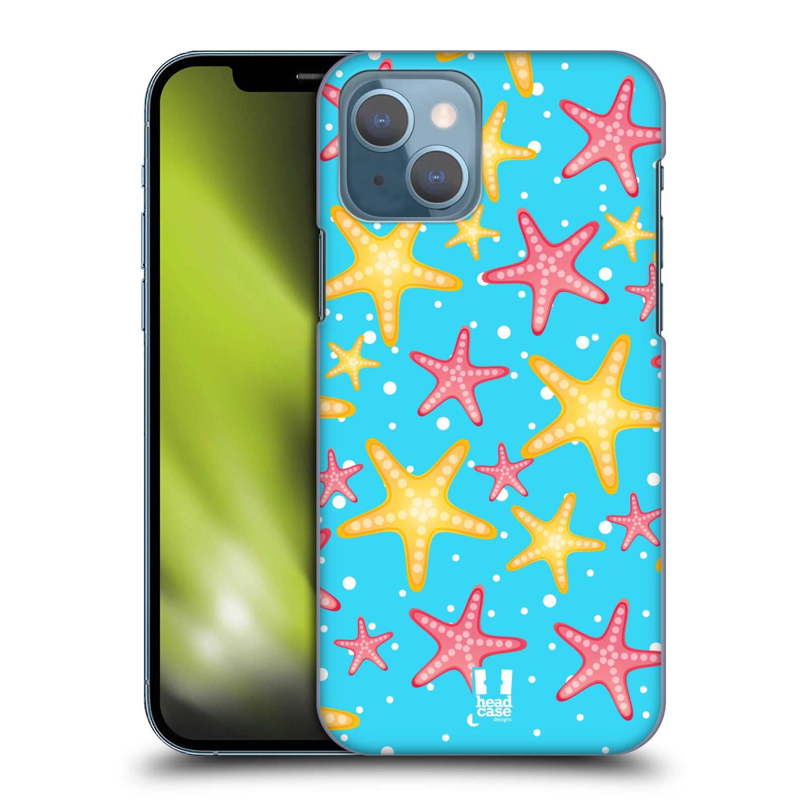 Zadní obal pro mobil Apple Iphone 13 - HEAD CASE - kreslený mořský vzor hvězda