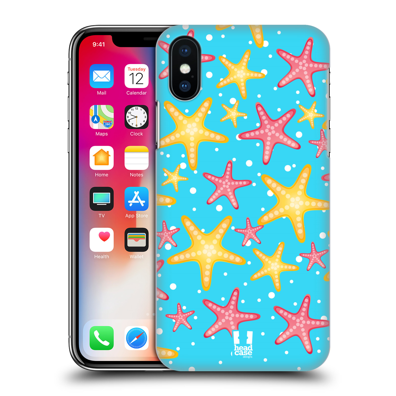 Zadní obal pro mobil Apple Iphone X / XS - HEAD CASE - kreslený mořský vzor hvězda