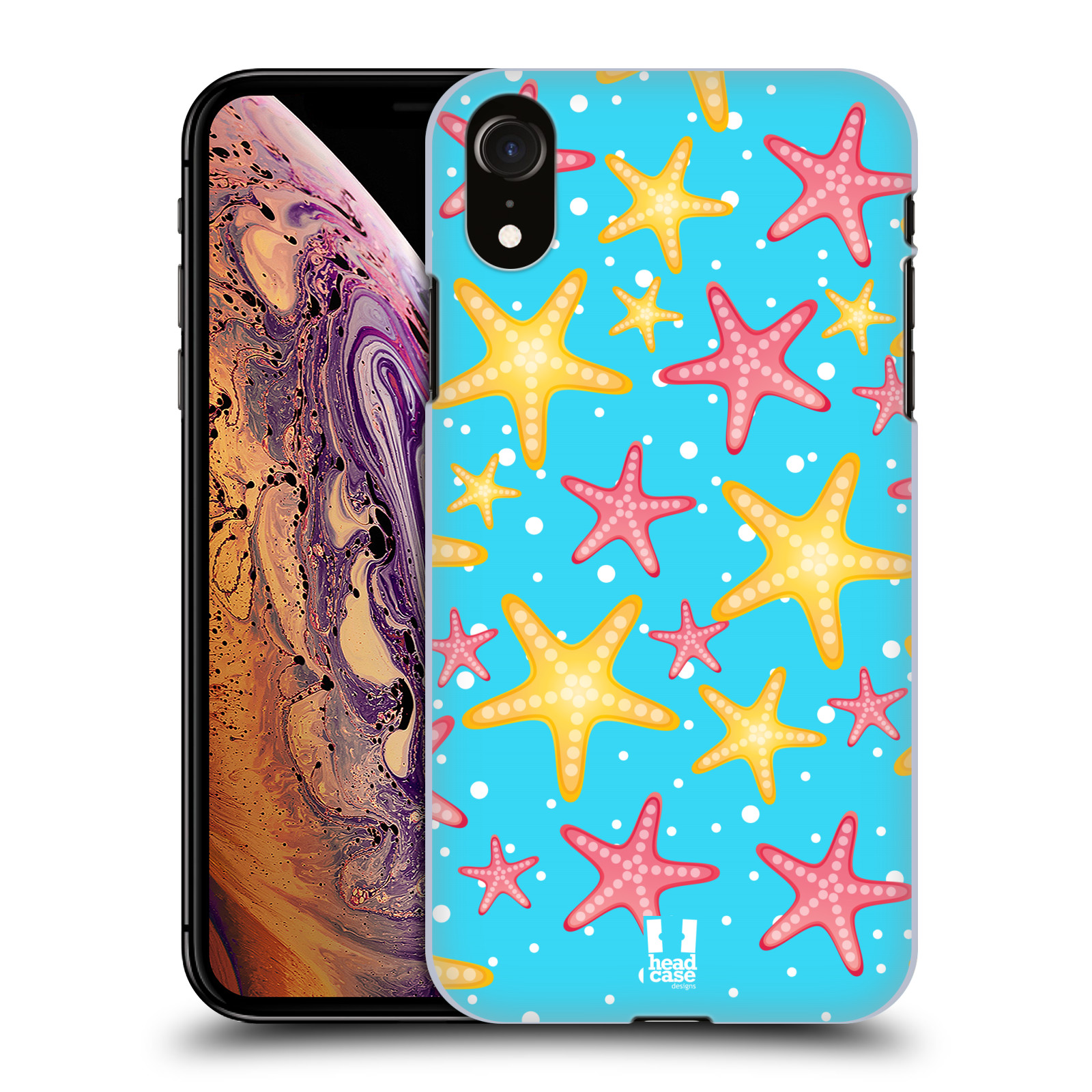 Zadní obal pro mobil Apple Iphone XR - HEAD CASE - kreslený mořský vzor hvězda