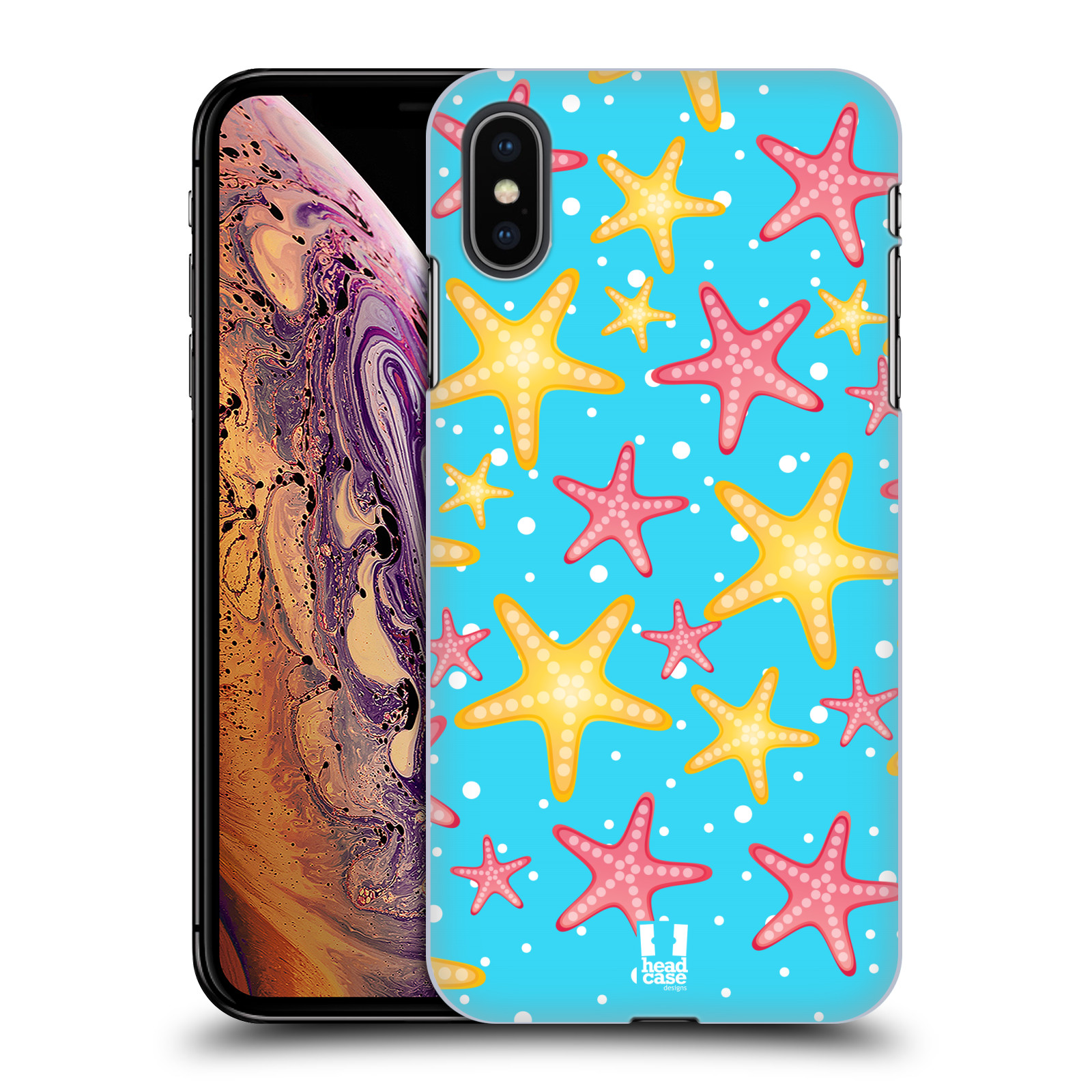 Zadní obal pro mobil Apple Iphone XS MAX - HEAD CASE - kreslený mořský vzor hvězda
