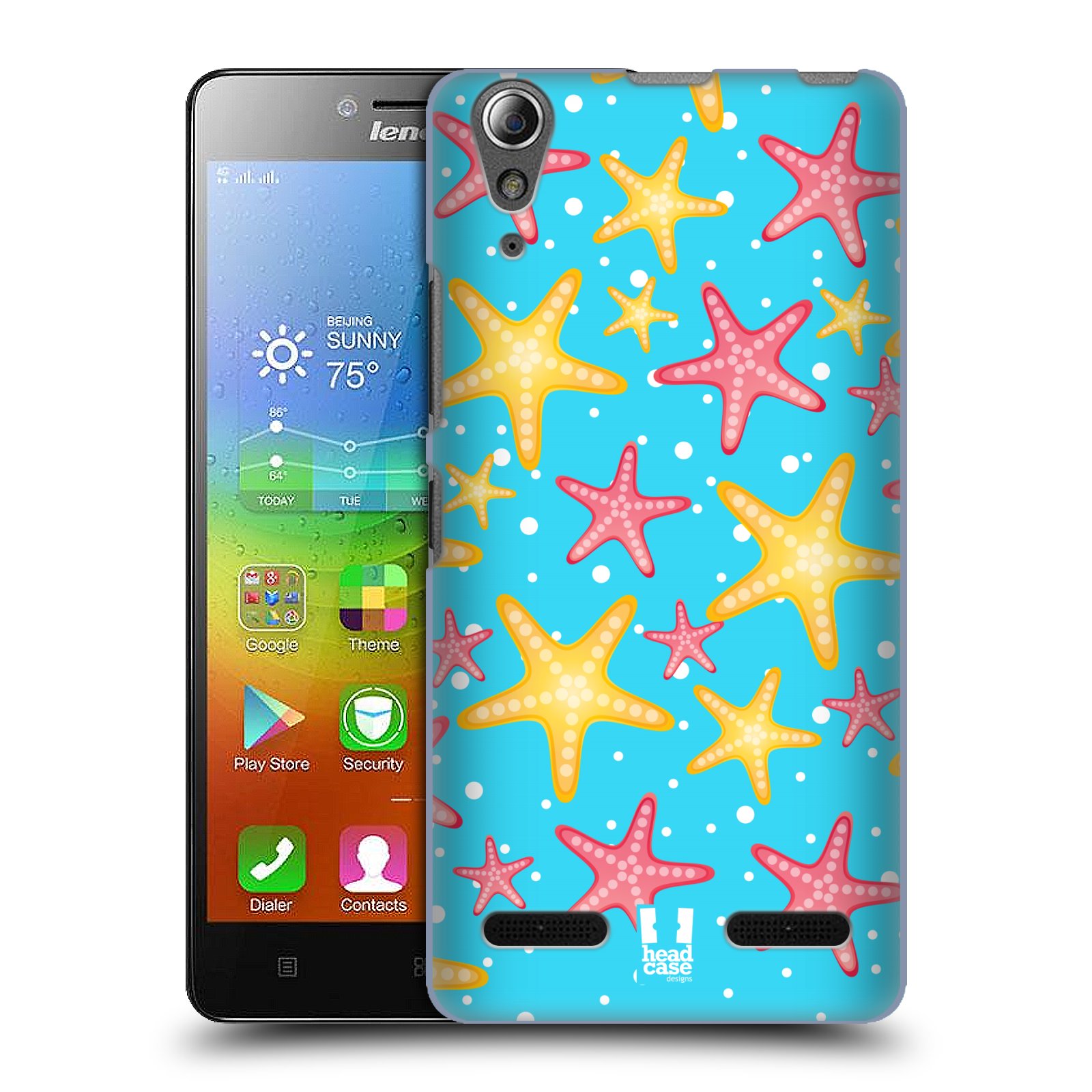HEAD CASE pevný plastový obal na mobil LENOVO A6000 / A6000 PLUS vzor mořský živočich hvězda