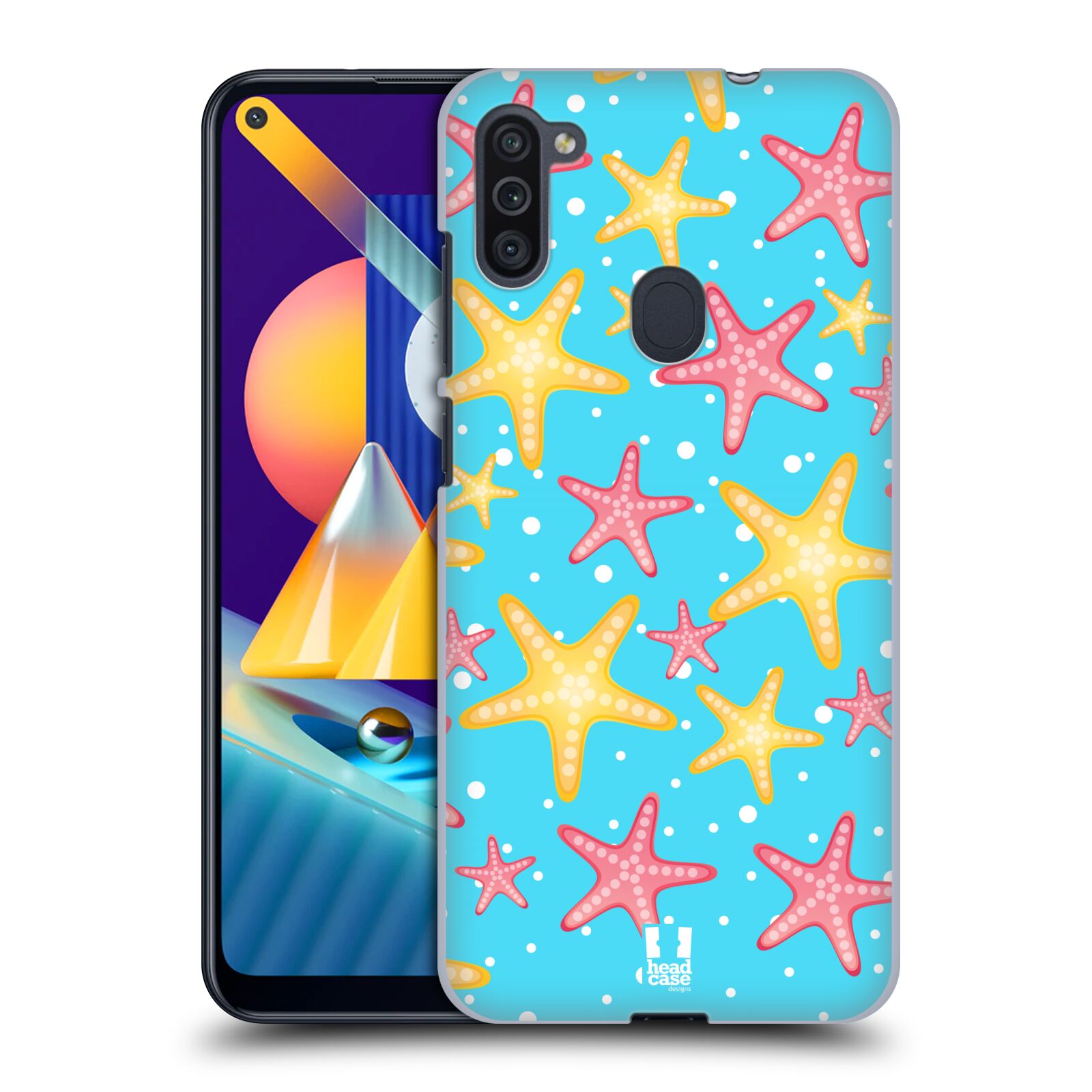 Zadní obal pro mobil Samsung Galaxy M11 - HEAD CASE - kreslený mořský vzor hvězda