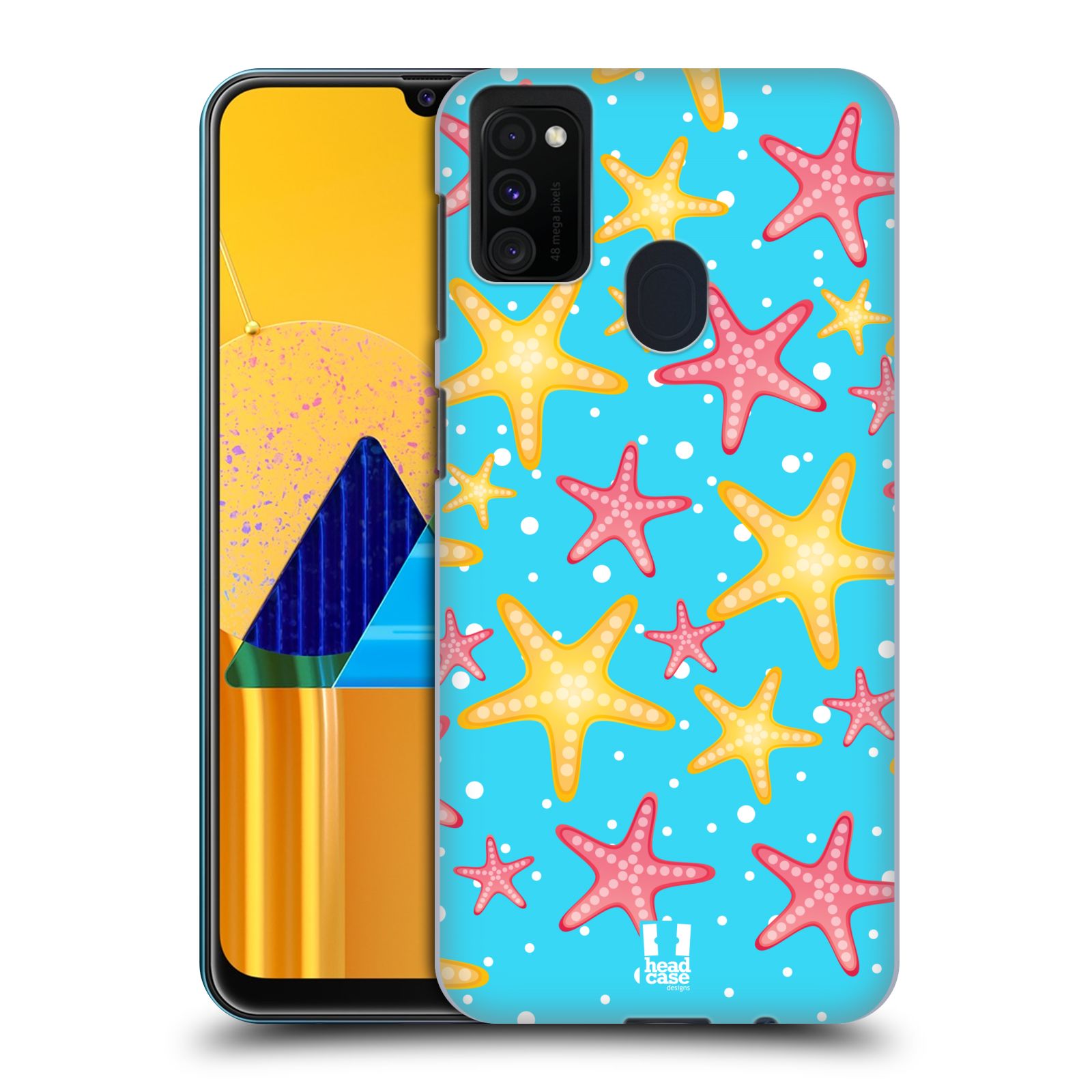 Zadní obal pro mobil Samsung Galaxy M21 - HEAD CASE - kreslený mořský vzor hvězda