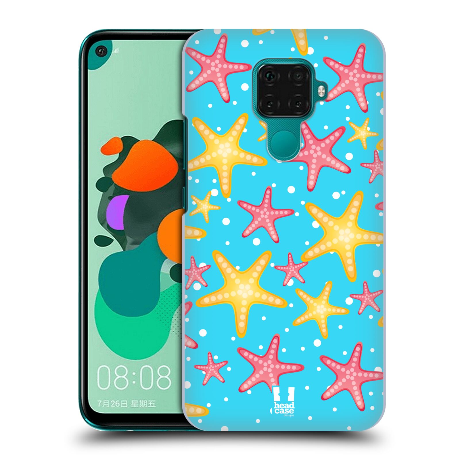 Zadní obal pro mobil Huawei Mate 30 LITE - HEAD CASE - kreslený mořský vzor hvězda