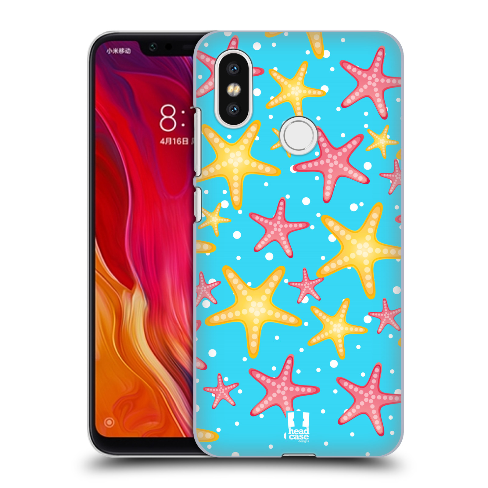 Zadní obal pro mobil Xiaomi Mi 8 - HEAD CASE - kreslený mořský vzor hvězda