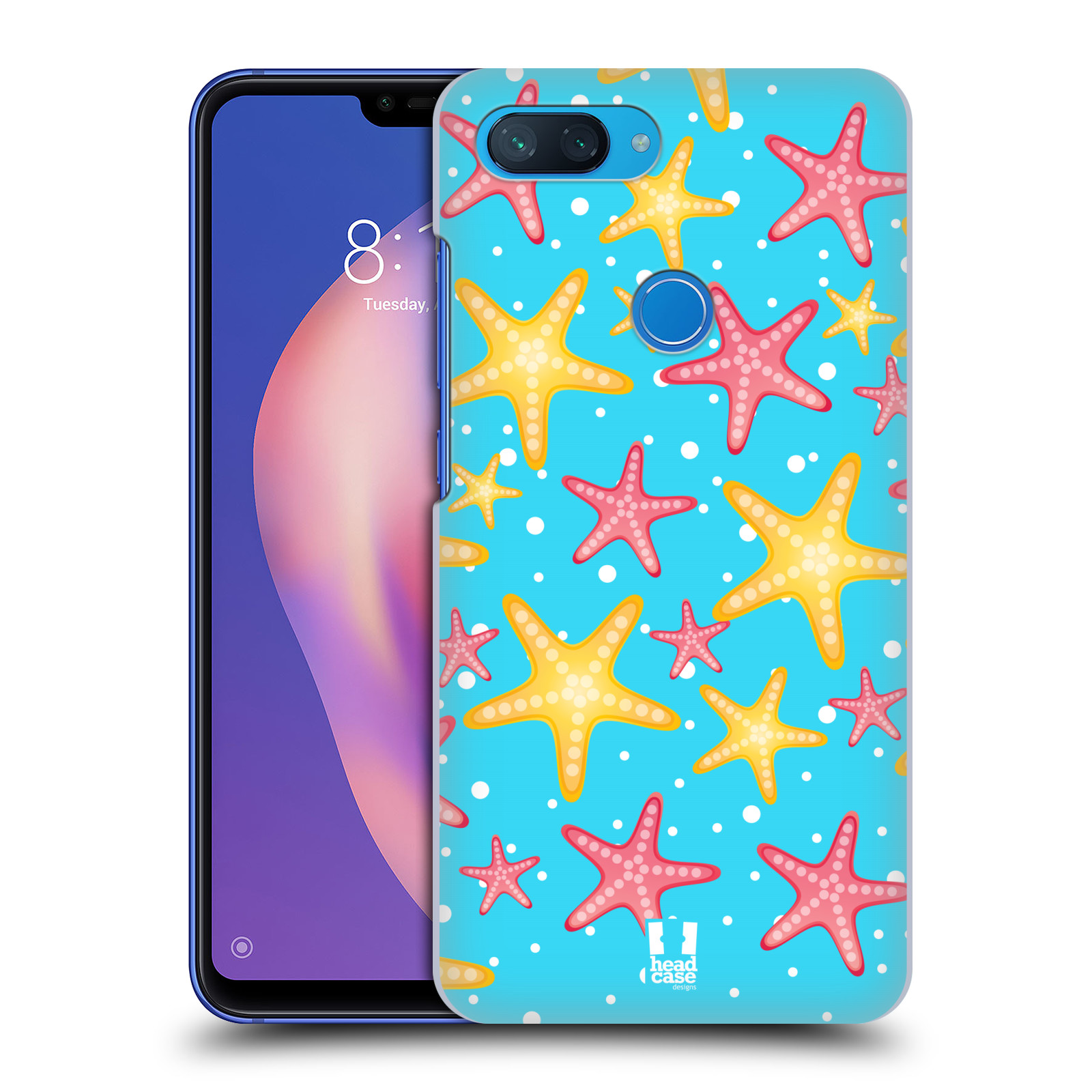 Zadní obal pro mobil Xiaomi Mi 8 LITE - HEAD CASE - kreslený mořský vzor hvězda