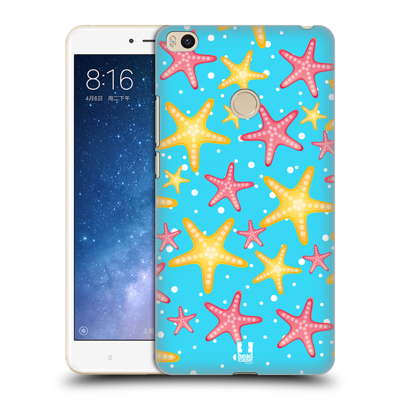 Zadní obal pro mobil Xiaomi Mi Max 2 - HEAD CASE - kreslený mořský vzor hvězda
