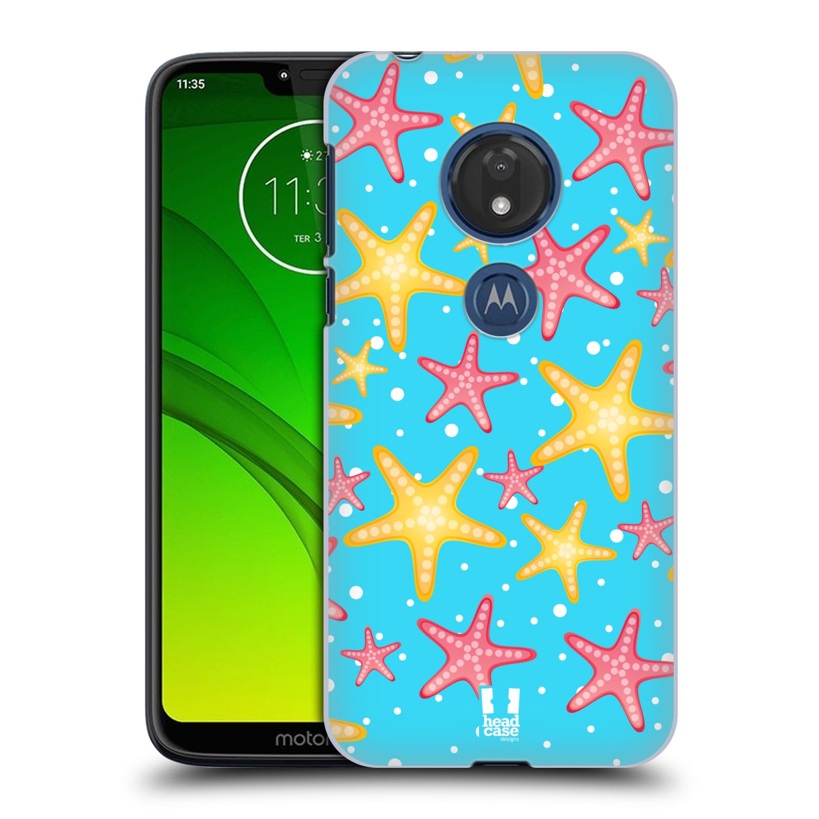 Pouzdro na mobil Motorola Moto G7 Play vzor mořský živočich hvězda