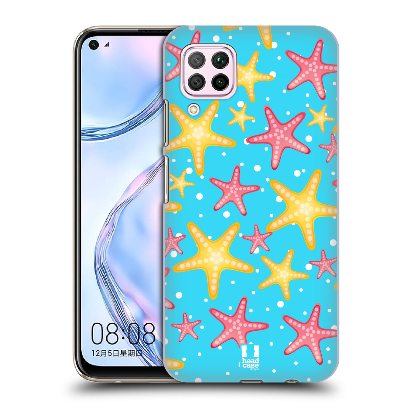 Zadní obal pro mobil Huawei P40 LITE - HEAD CASE - kreslený mořský vzor hvězda