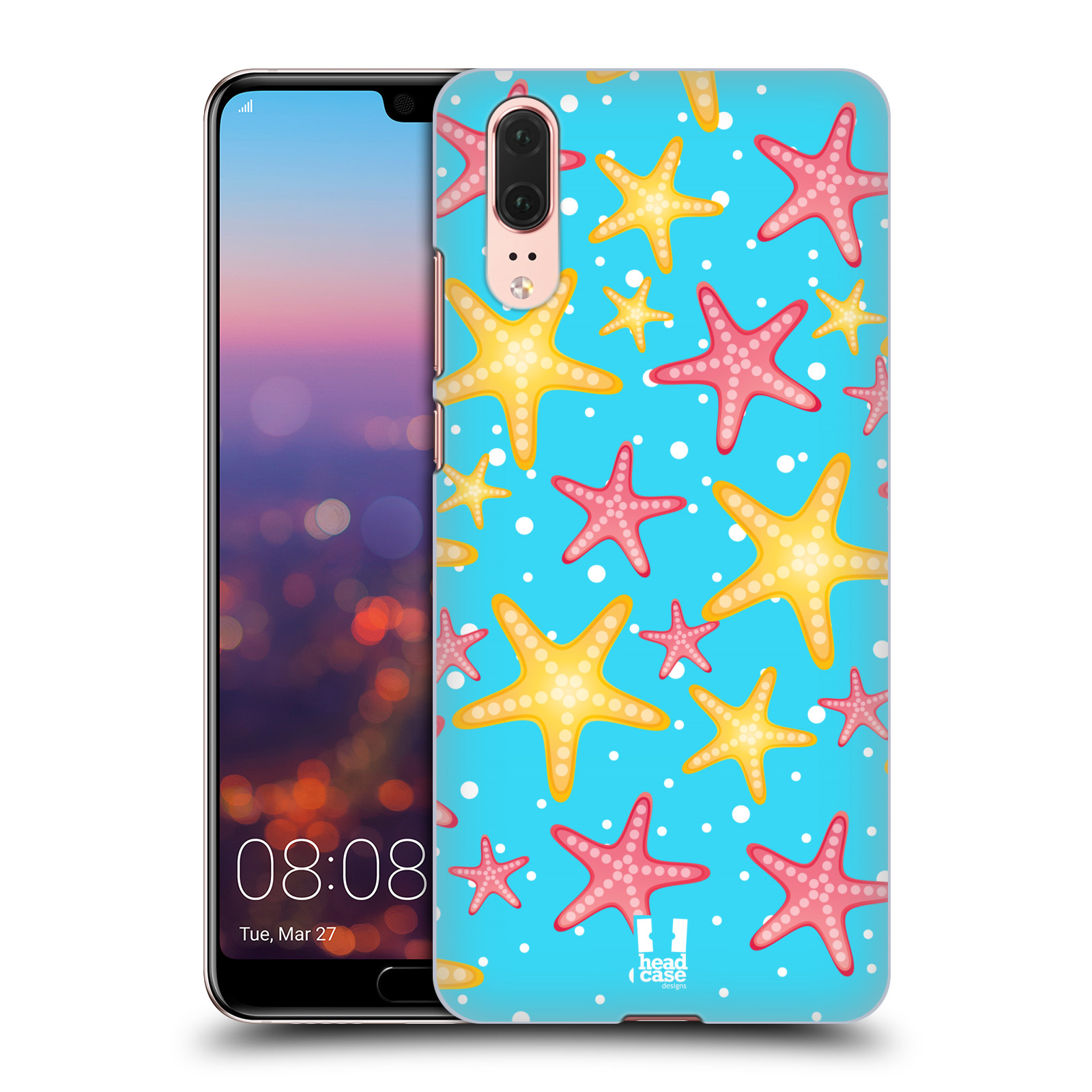 Zadní obal pro mobil Huawei P20 - HEAD CASE - kreslený mořský vzor hvězda