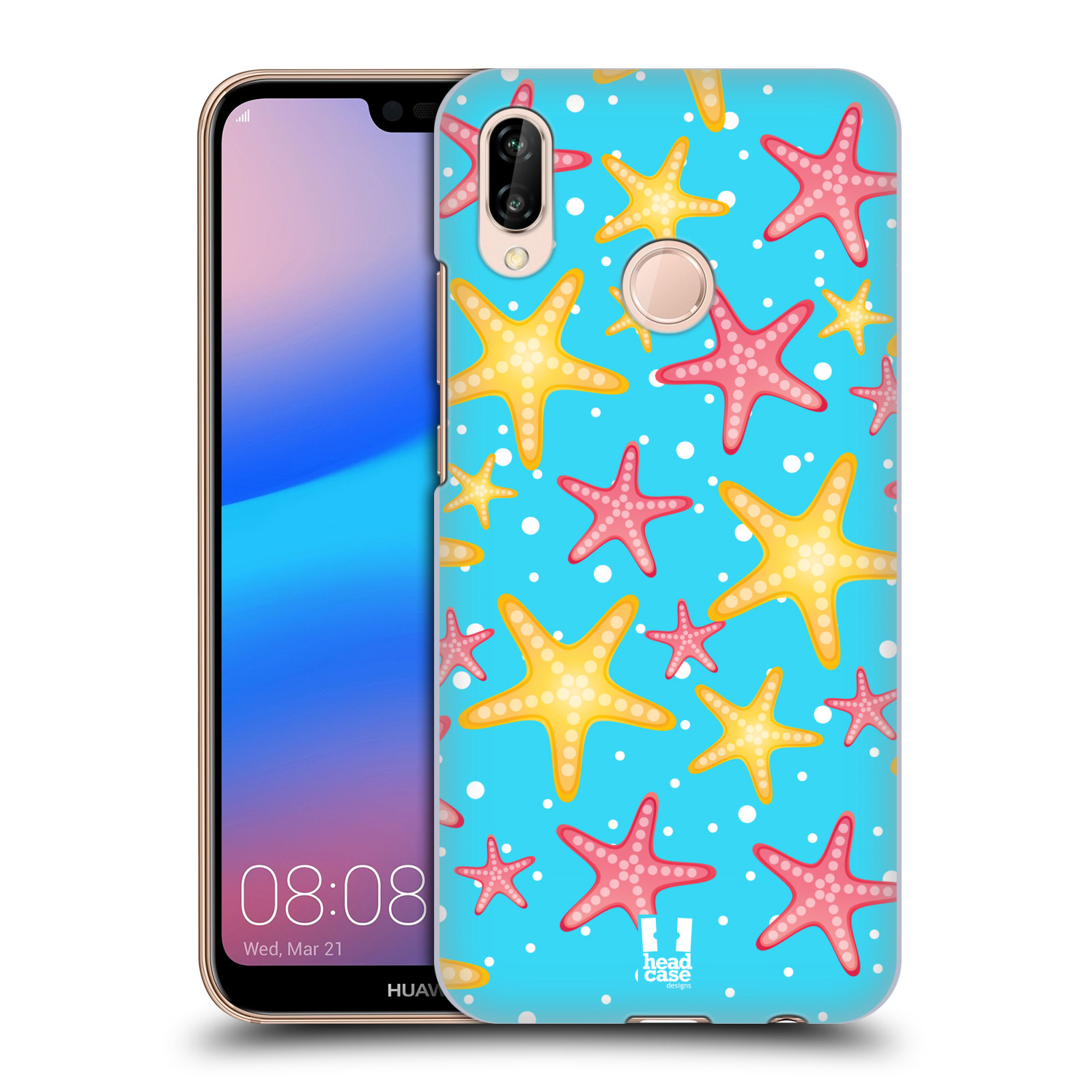 Zadní obal pro mobil Huawei P20 LITE - HEAD CASE - kreslený mořský vzor hvězda