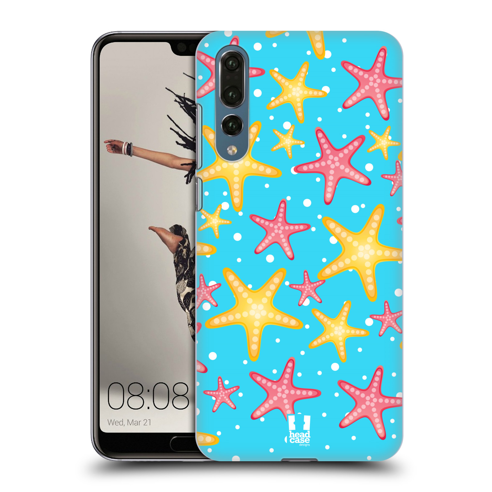 Zadní obal pro mobil Huawei P20 PRO - HEAD CASE - kreslený mořský vzor hvězda