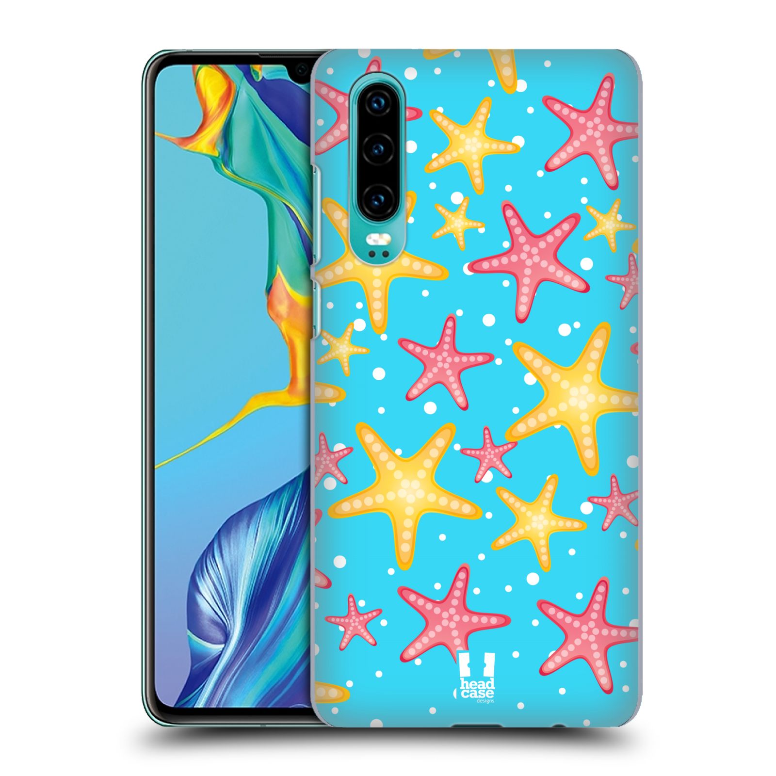 Zadní obal pro mobil Huawei P30 - HEAD CASE - kreslený mořský vzor hvězda
