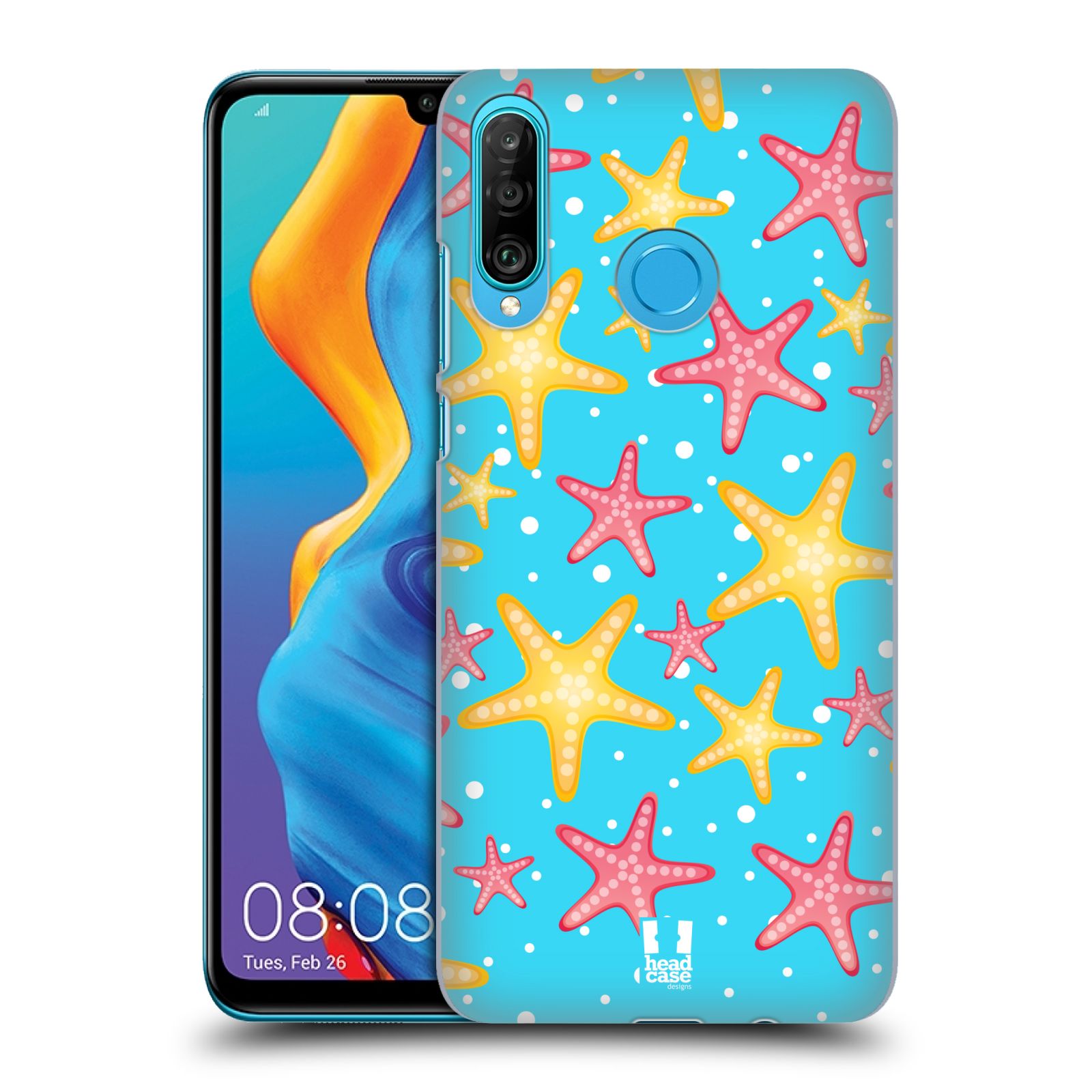 Zadní obal pro mobil Huawei P30 LITE - HEAD CASE - kreslený mořský vzor hvězda