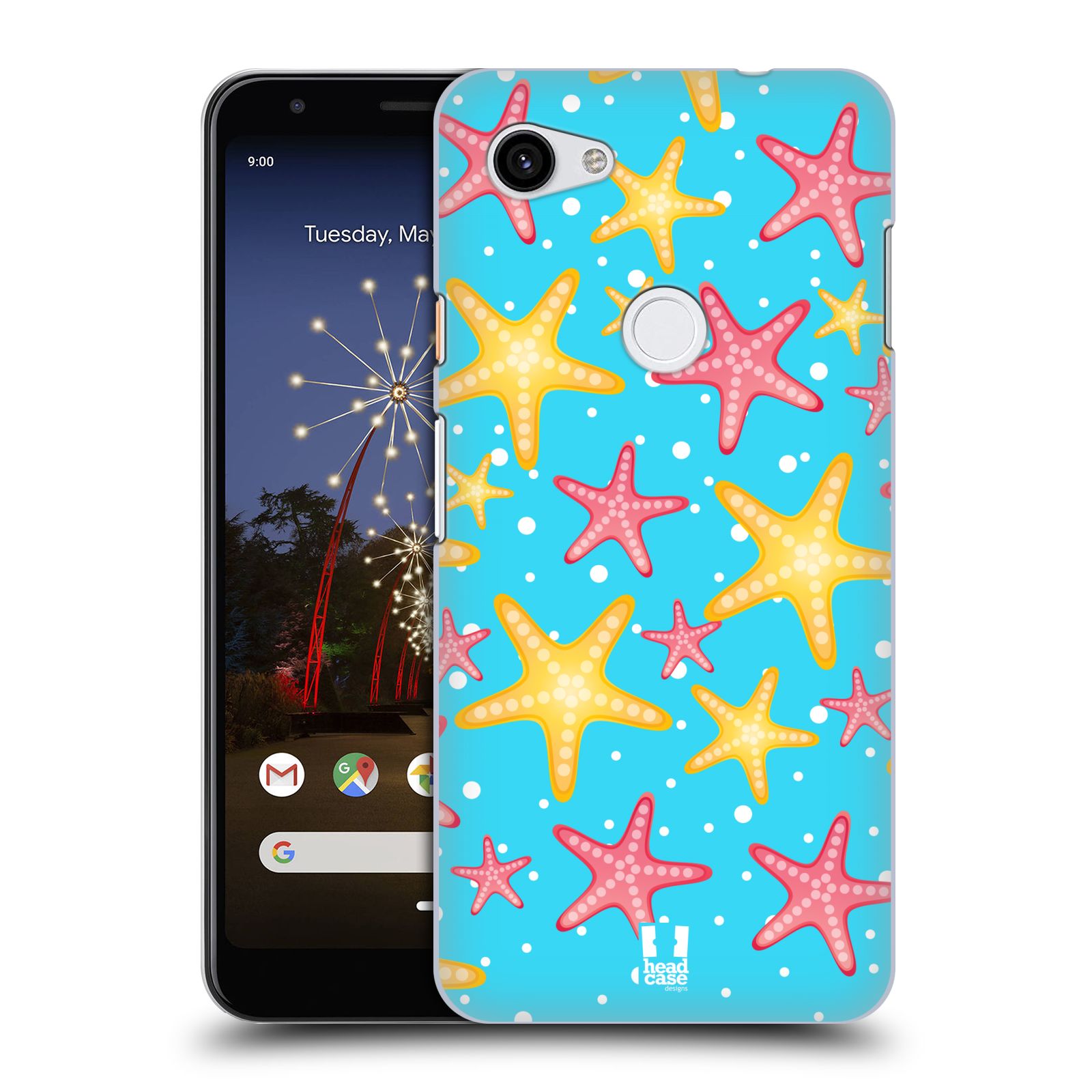 Zadní obal pro mobil Google Pixel 3a XL - HEAD CASE - kreslený mořský vzor hvězda