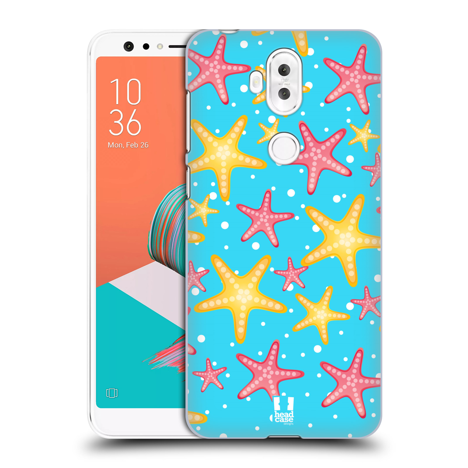 Zadní obal pro mobil Asus Zenfone 5 Lite ZC600KL - HEAD CASE - kreslený mořský vzor hvězda