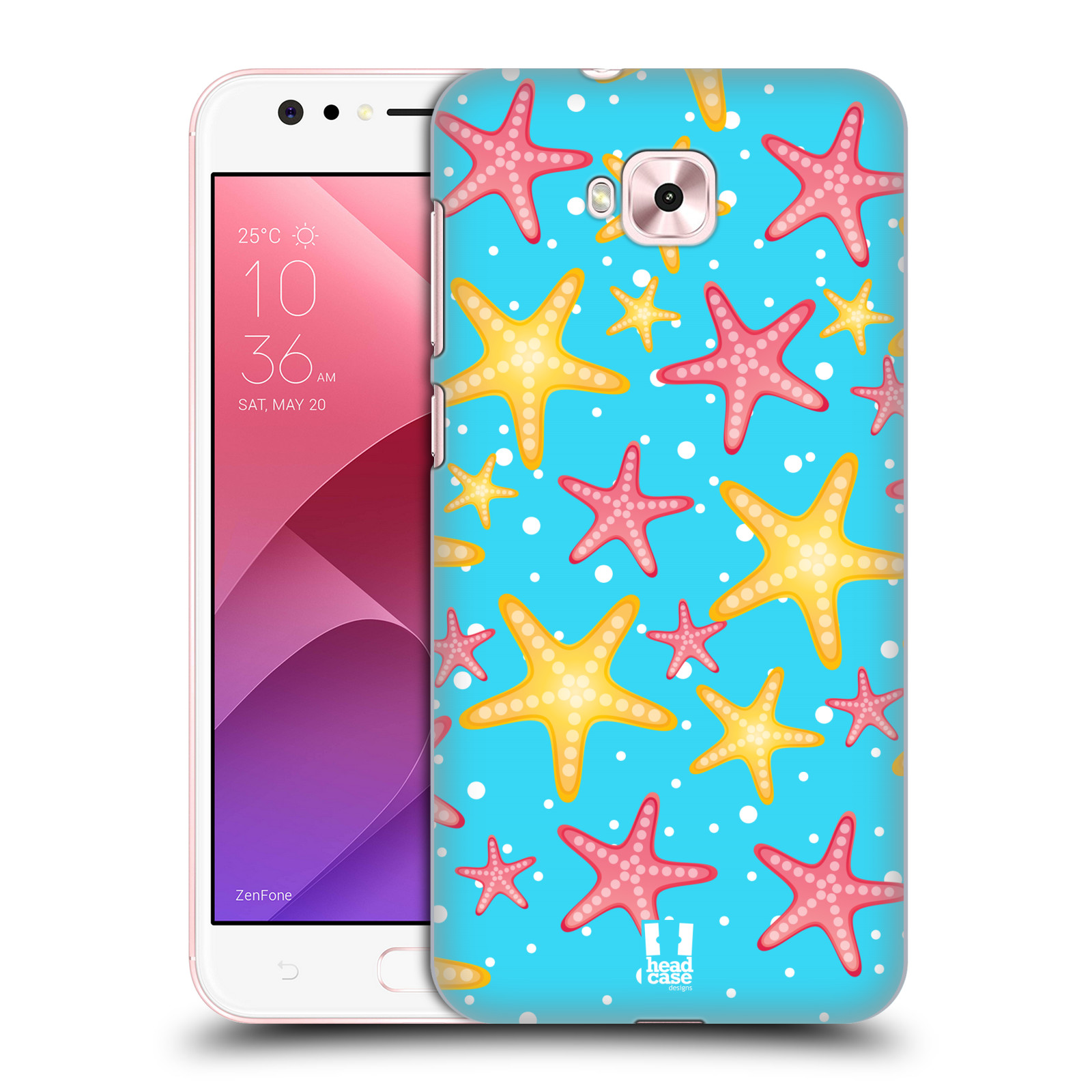 Zadní obal pro mobil Asus Zenfone 4 Selfie ZD553KL - HEAD CASE - kreslený mořský vzor hvězda