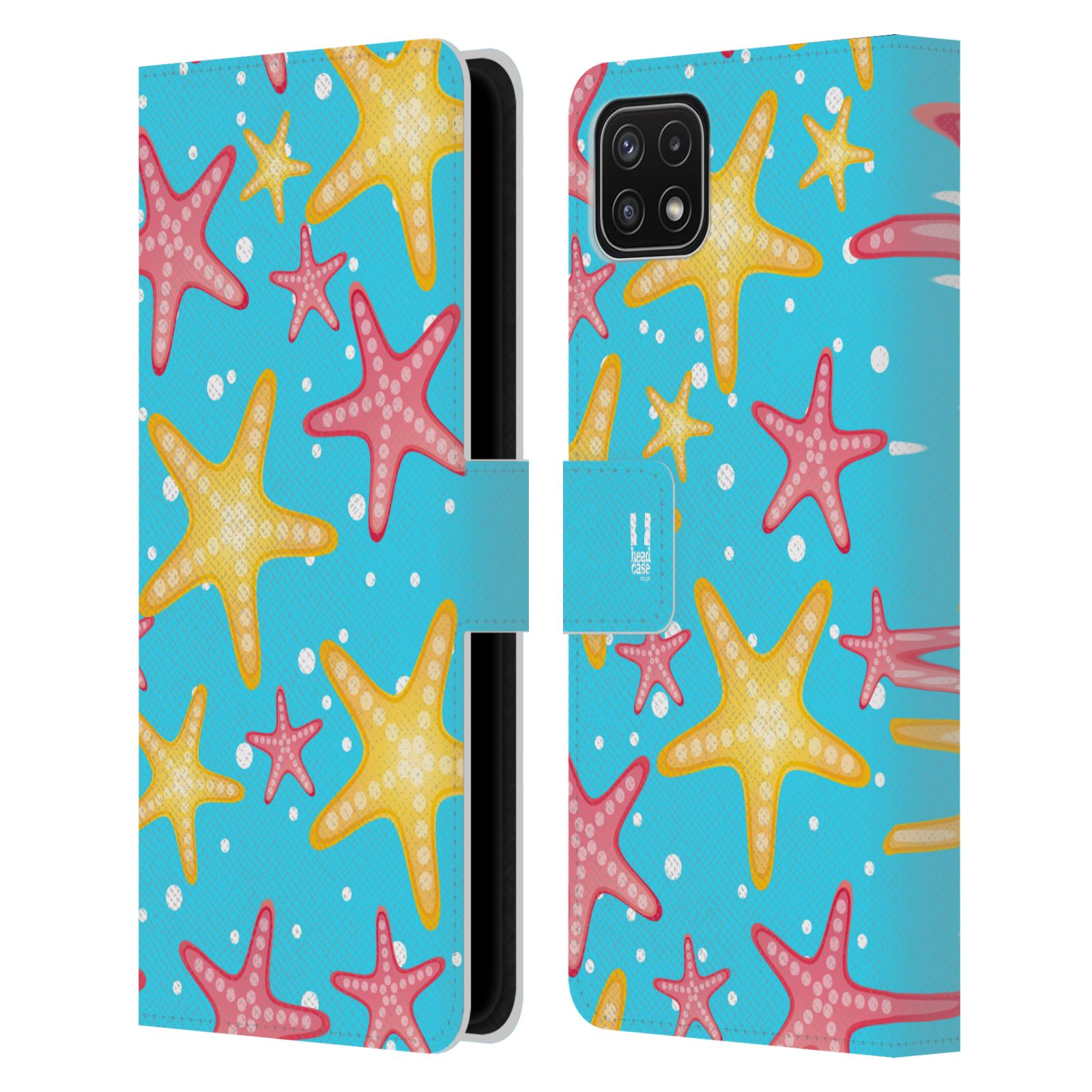 HEAD CASE Pouzdro pro mobil Samsung Galaxy A22 5G - Mořský vzor - barevné hvězdy