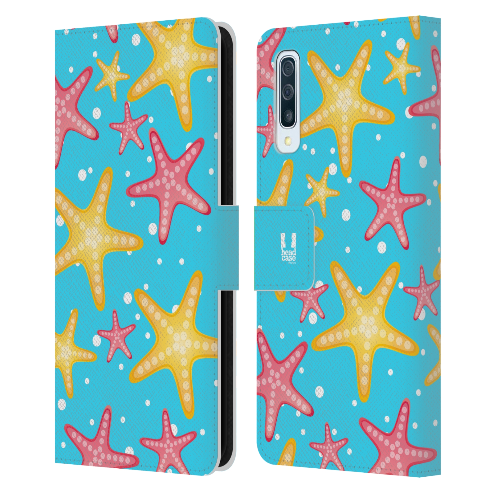 Pouzdro pro mobil Samsung Galaxy A50 / A30s - Mořský vzor - barevné hvězdy