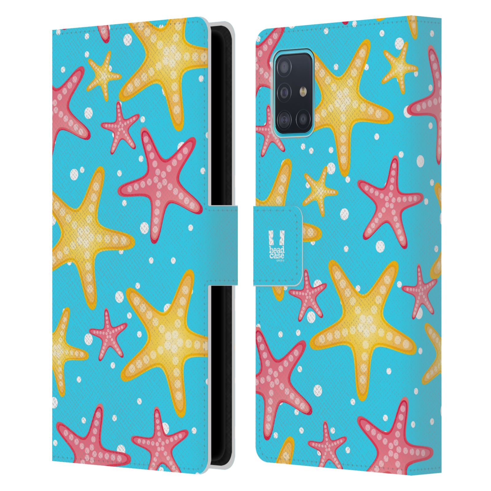 Pouzdro pro mobil Samsung Galaxy A51 - Mořský vzor - barevné hvězdy