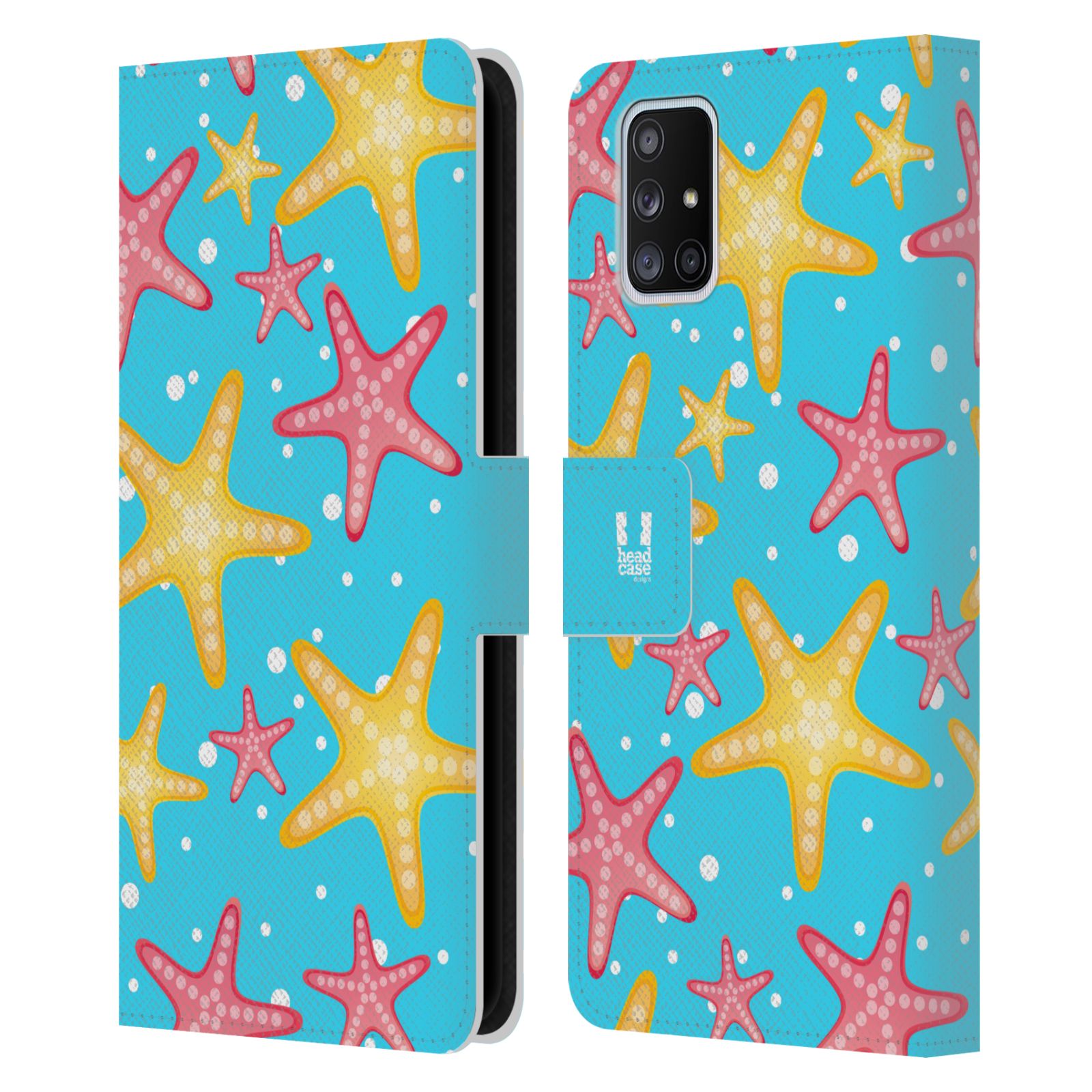 HEAD CASE Pouzdro pro mobil Samsung Galaxy A51 5G - Mořský vzor - barevné hvězdy