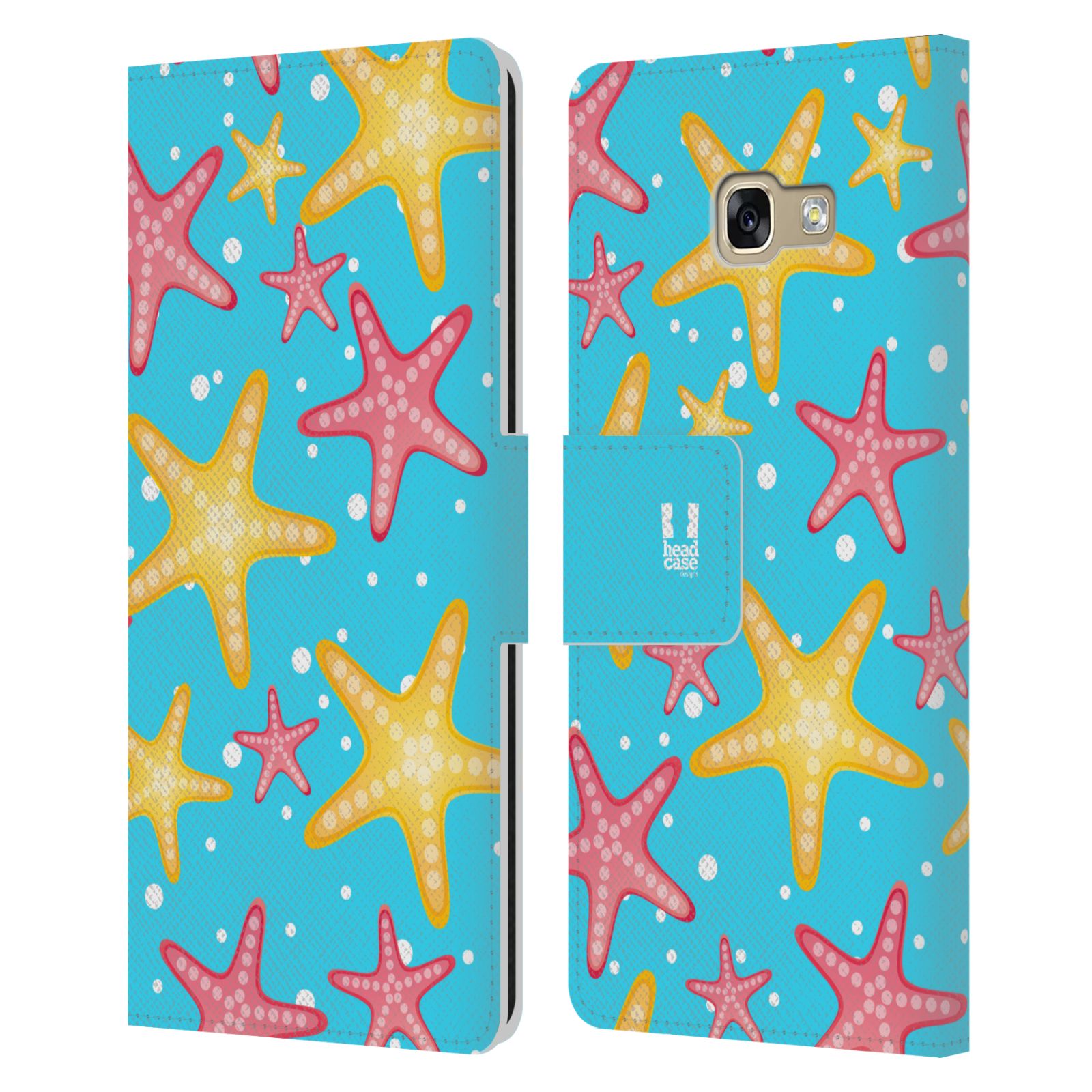 Pouzdro pro mobil Samsung Galaxy A5 2017 - Mořský vzor - barevné hvězdy