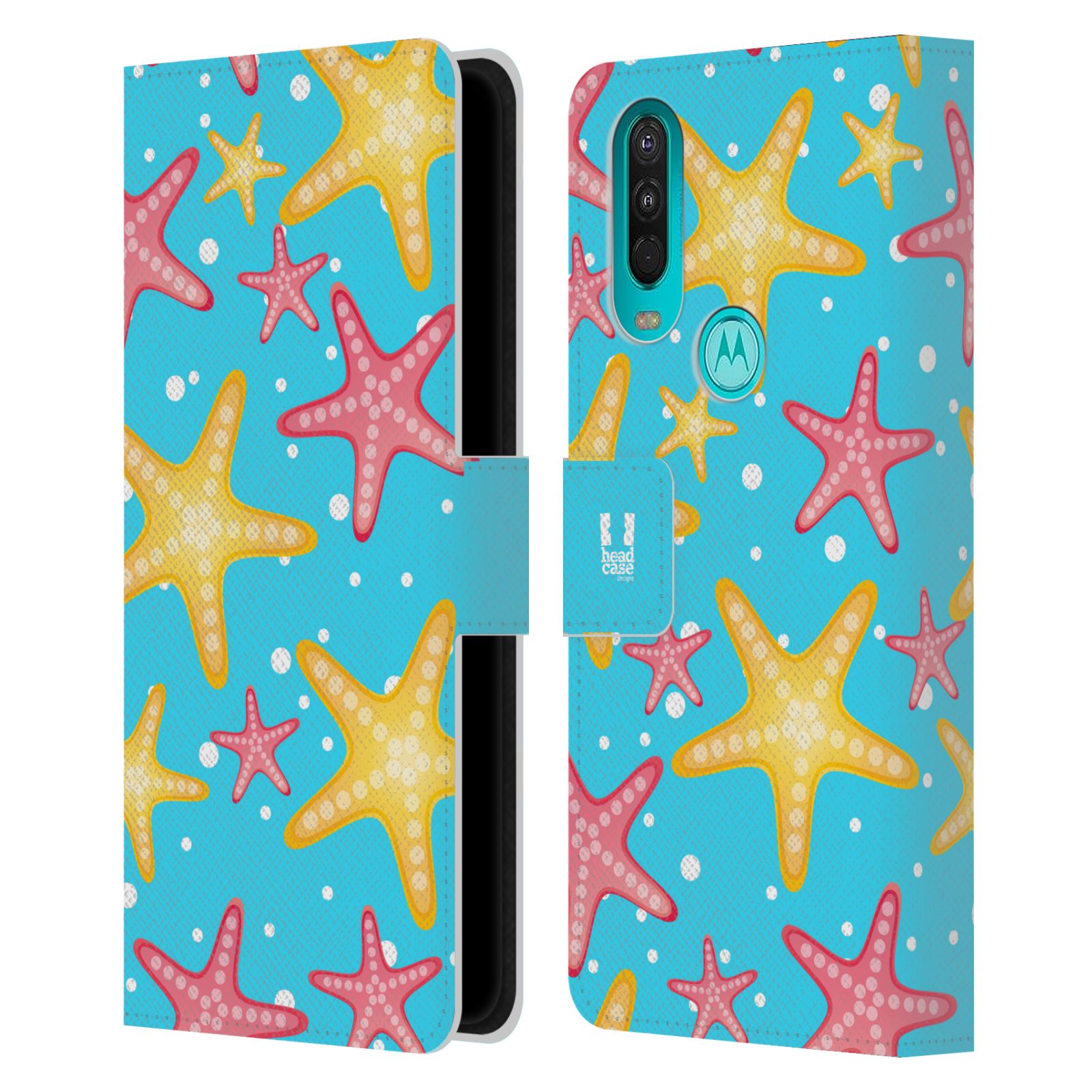HEAD CASE Pouzdro pro mobil Samsung Galaxy A72 / A72 5G - Mořský vzor - barevné hvězdy