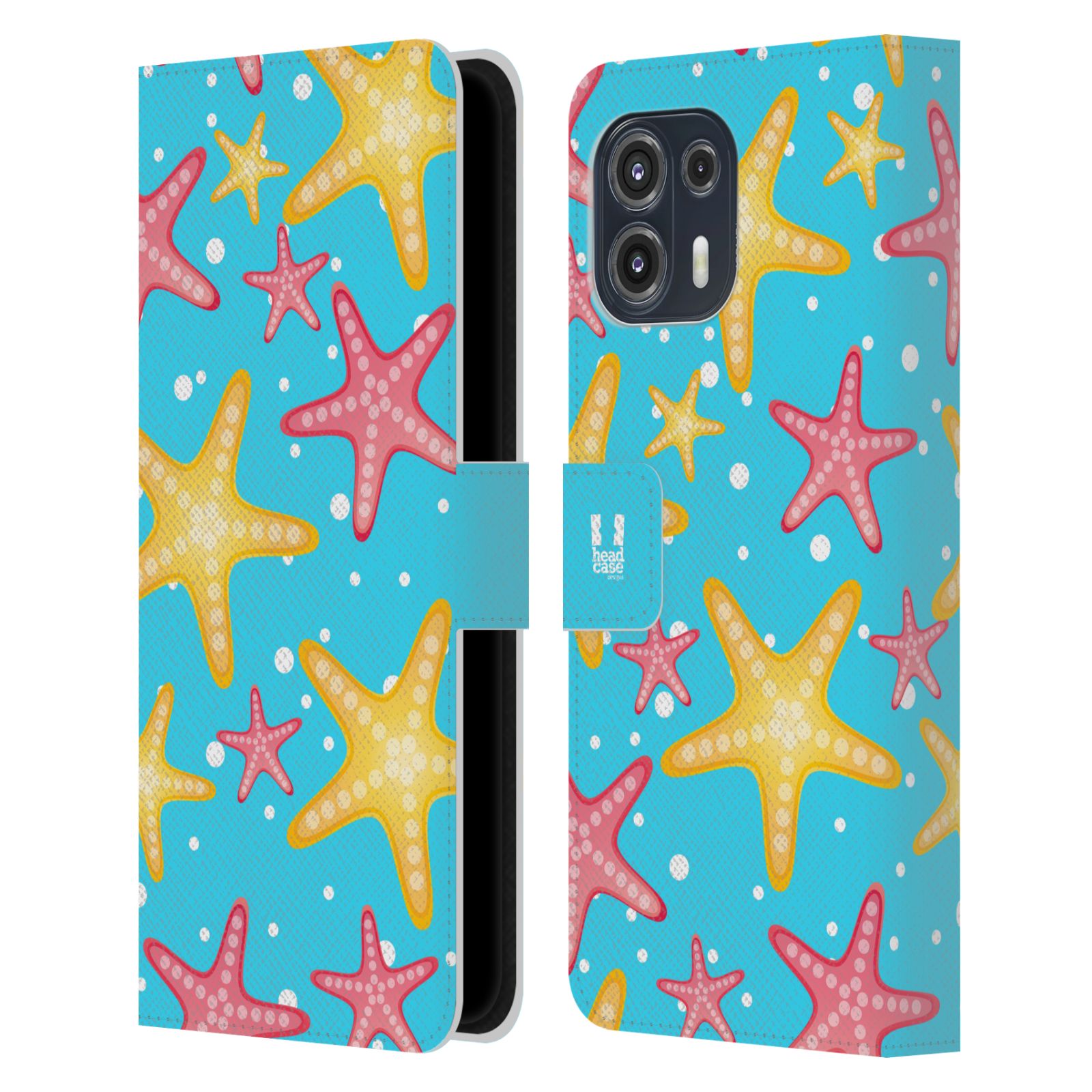 HEAD CASE Pouzdro pro mobil Motorola EDGE 20 LITE - Mořský vzor - barevné hvězdy