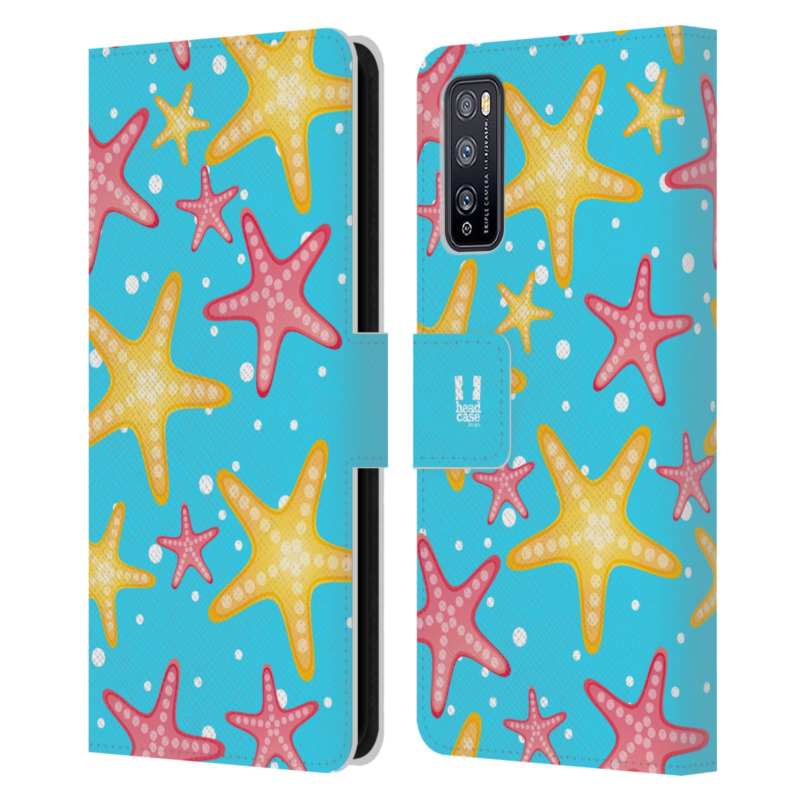 Pouzdro pro mobil Huawei Enjoy Z 5G - Mořský vzor - barevné hvězdy