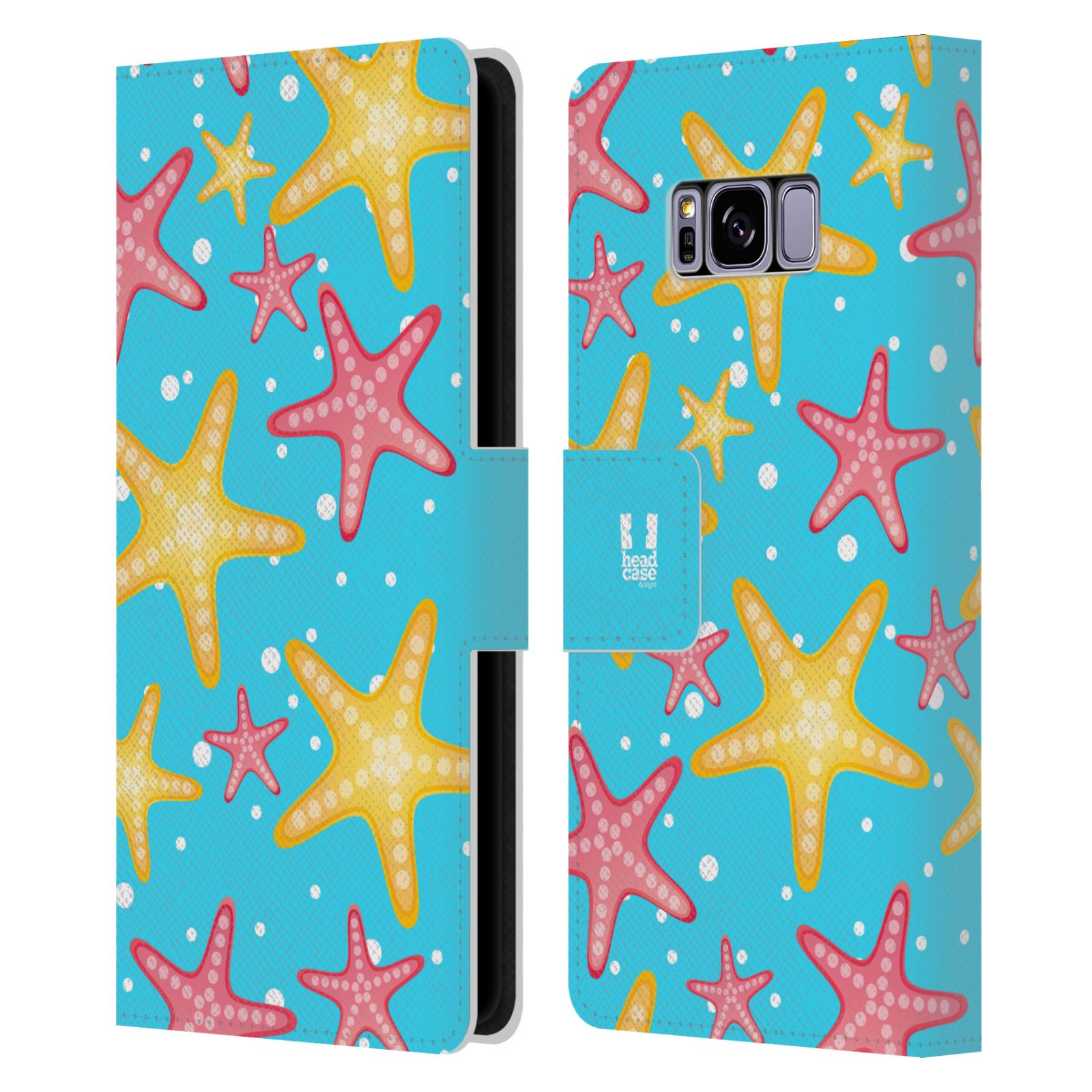 Pouzdro pro mobil Samsung Galaxy S8 - Mořský vzor - barevné hvězdy