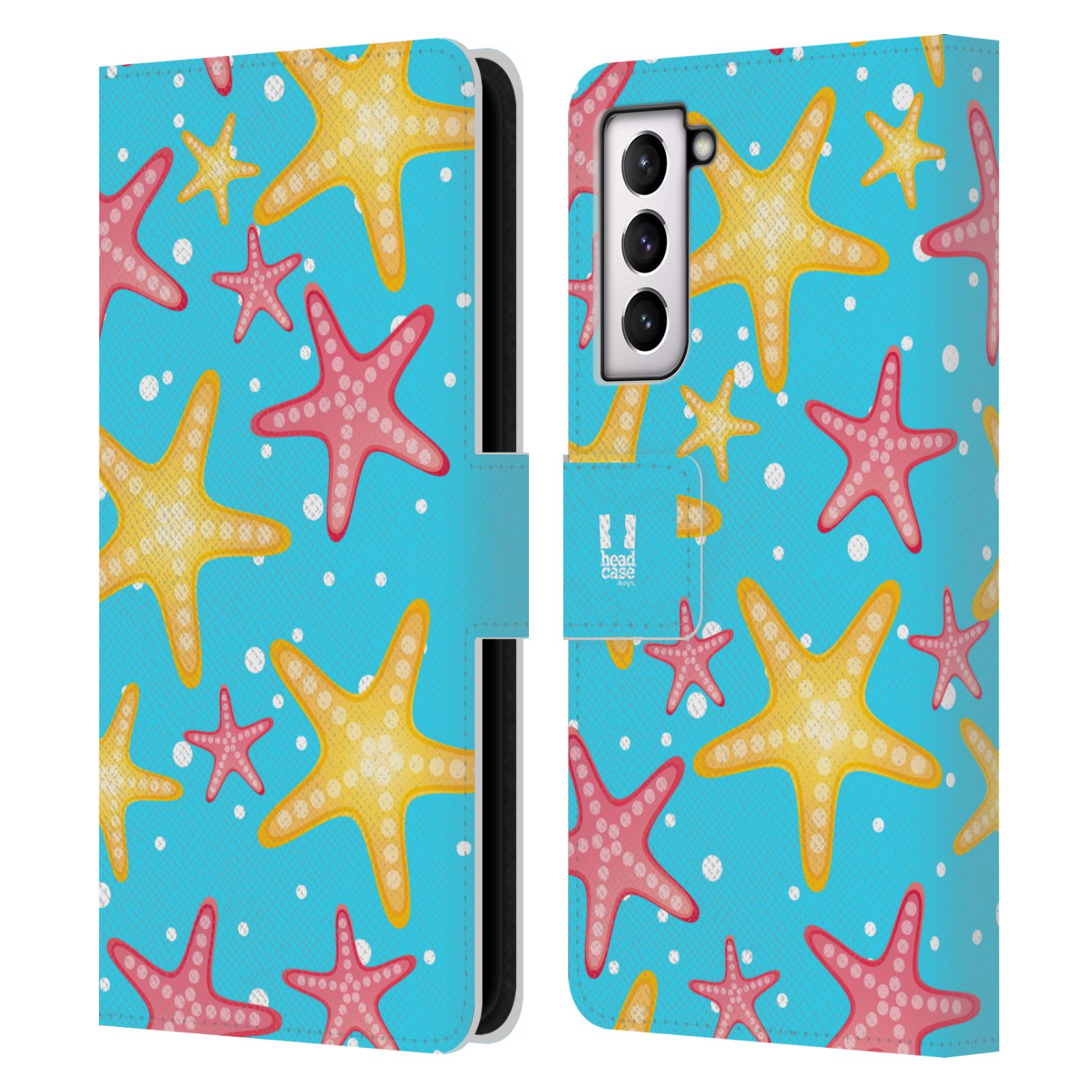 HEAD CASE Pouzdro pro mobil Samsung Galaxy S21 FE 5G - Mořský vzor - barevné hvězdy