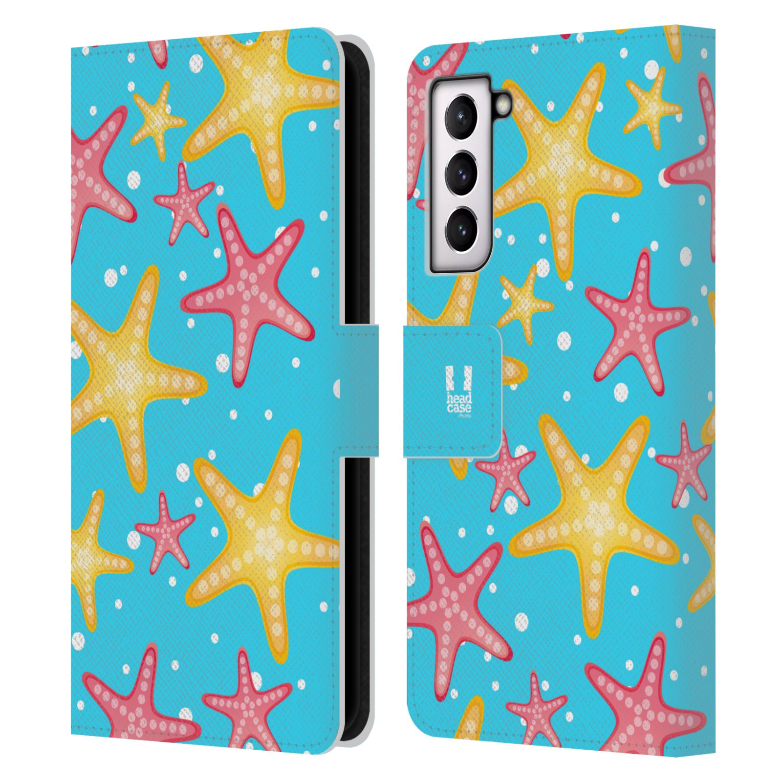 HEAD CASE Pouzdro pro mobil Samsung Galaxy S21 / S21 5G - Mořský vzor - barevné hvězdy