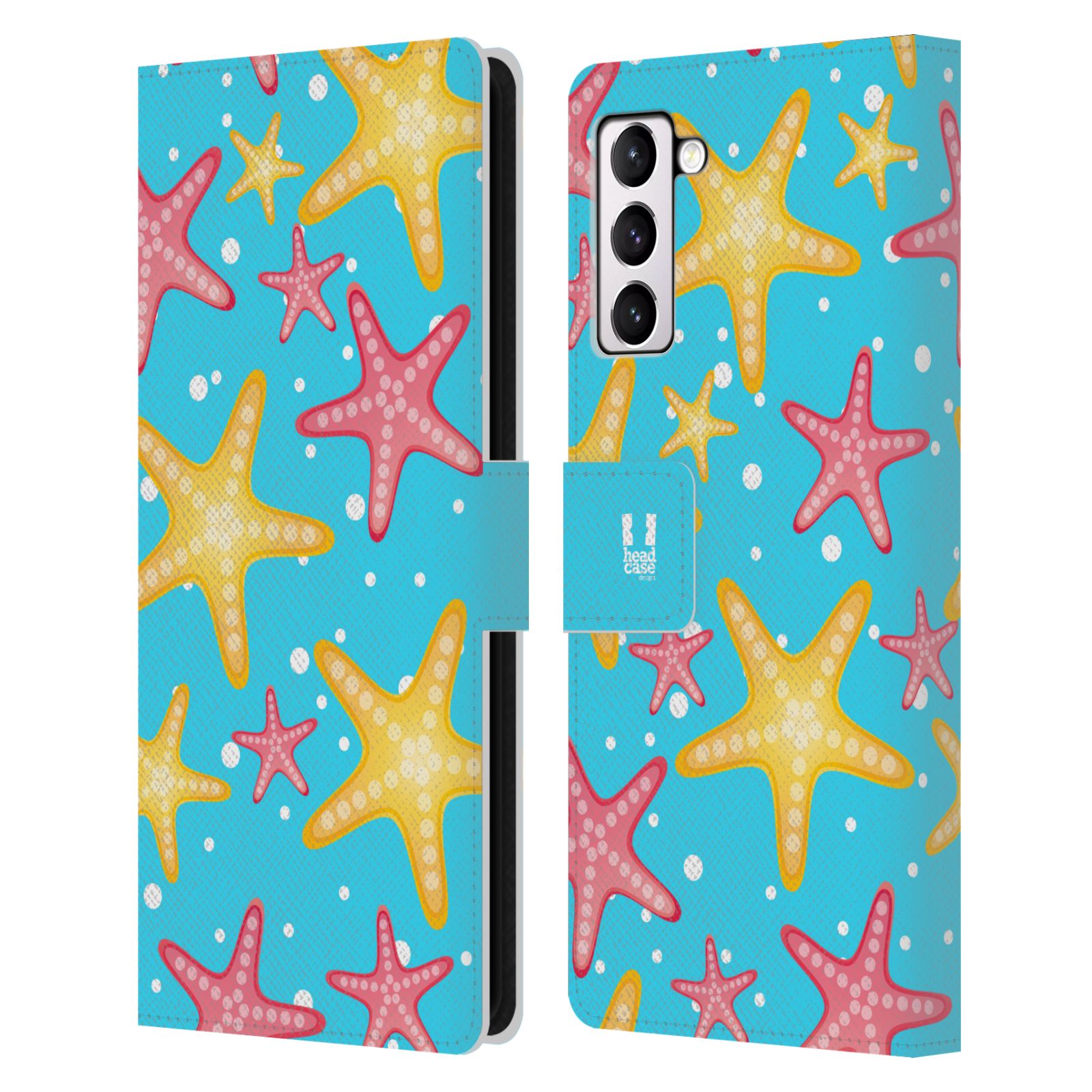 Pouzdro pro mobil Samsung Galaxy S21+ 5G  - Mořský vzor - barevné hvězdy