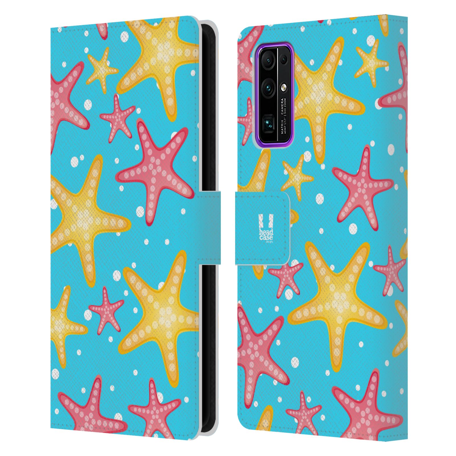 Pouzdro pro mobil Honor 30 - Mořský vzor - barevné hvězdy